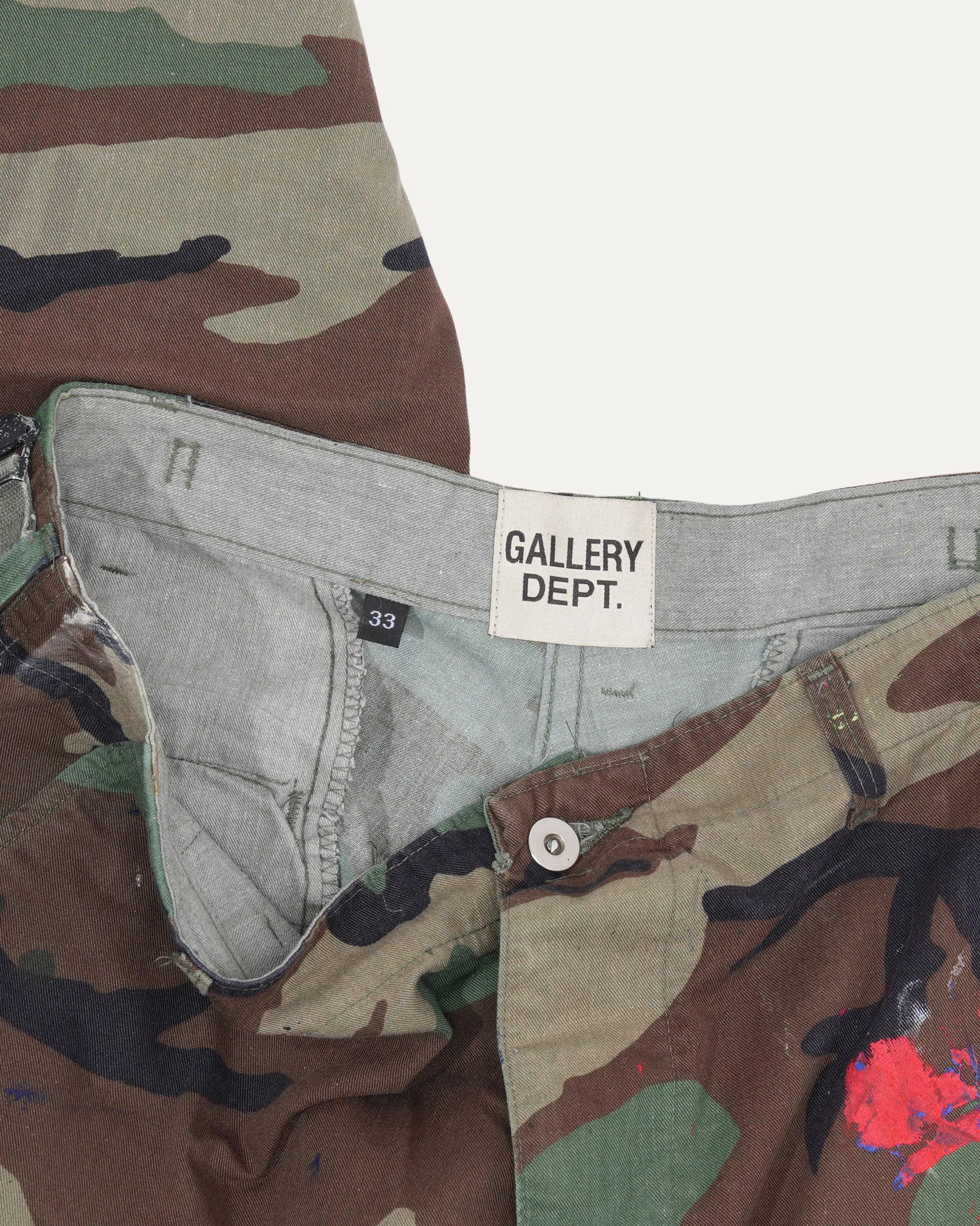 Camouflage Flared Cargo Pants - Image 3