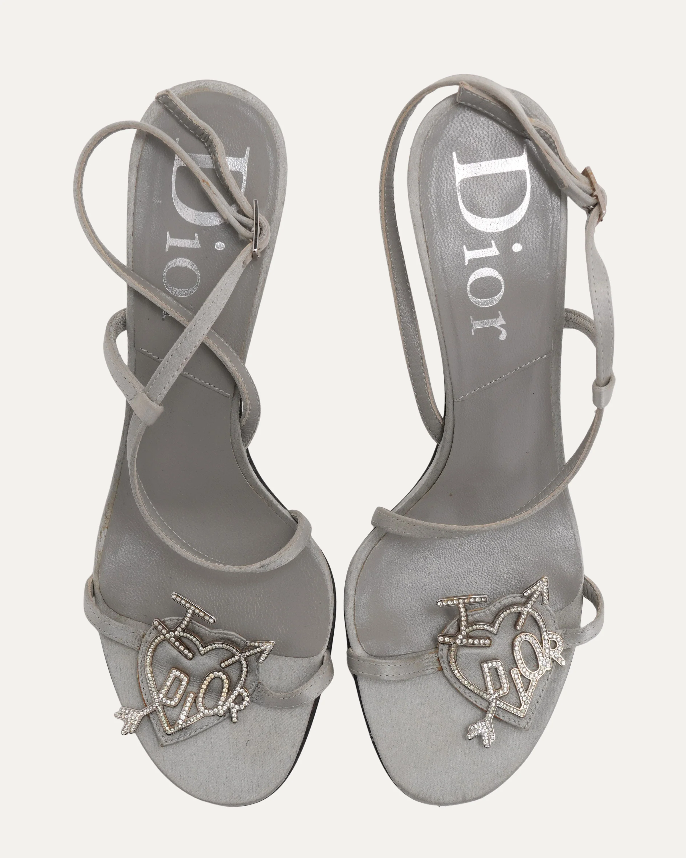 2004 "I Love Dior" Rhinestone Sandals - Image 2