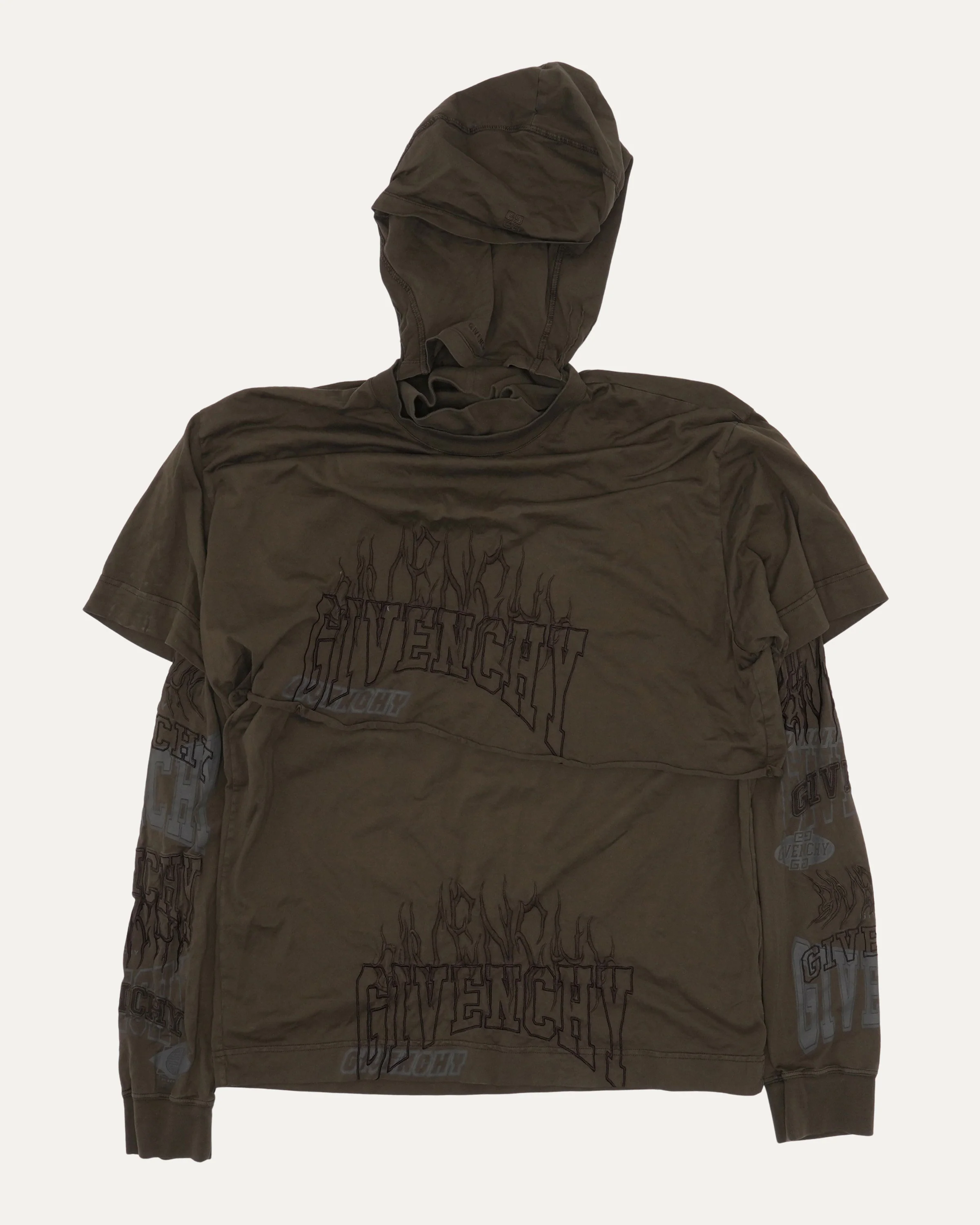 Embroidered Layered Balaclava T-Shirt