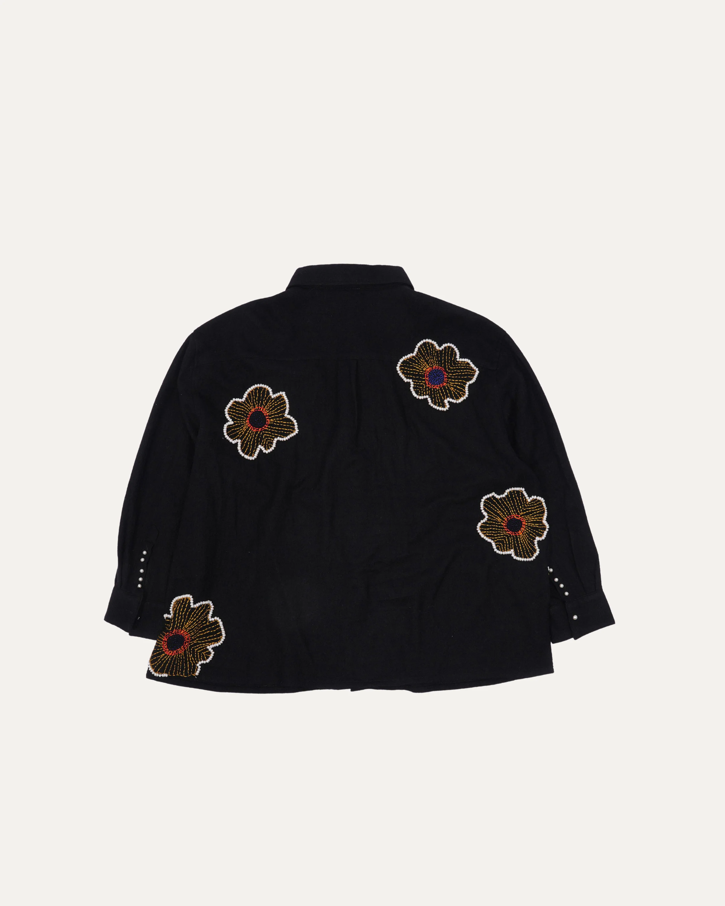 Pearl & Sunflower Embroidered Shirt - Image 2