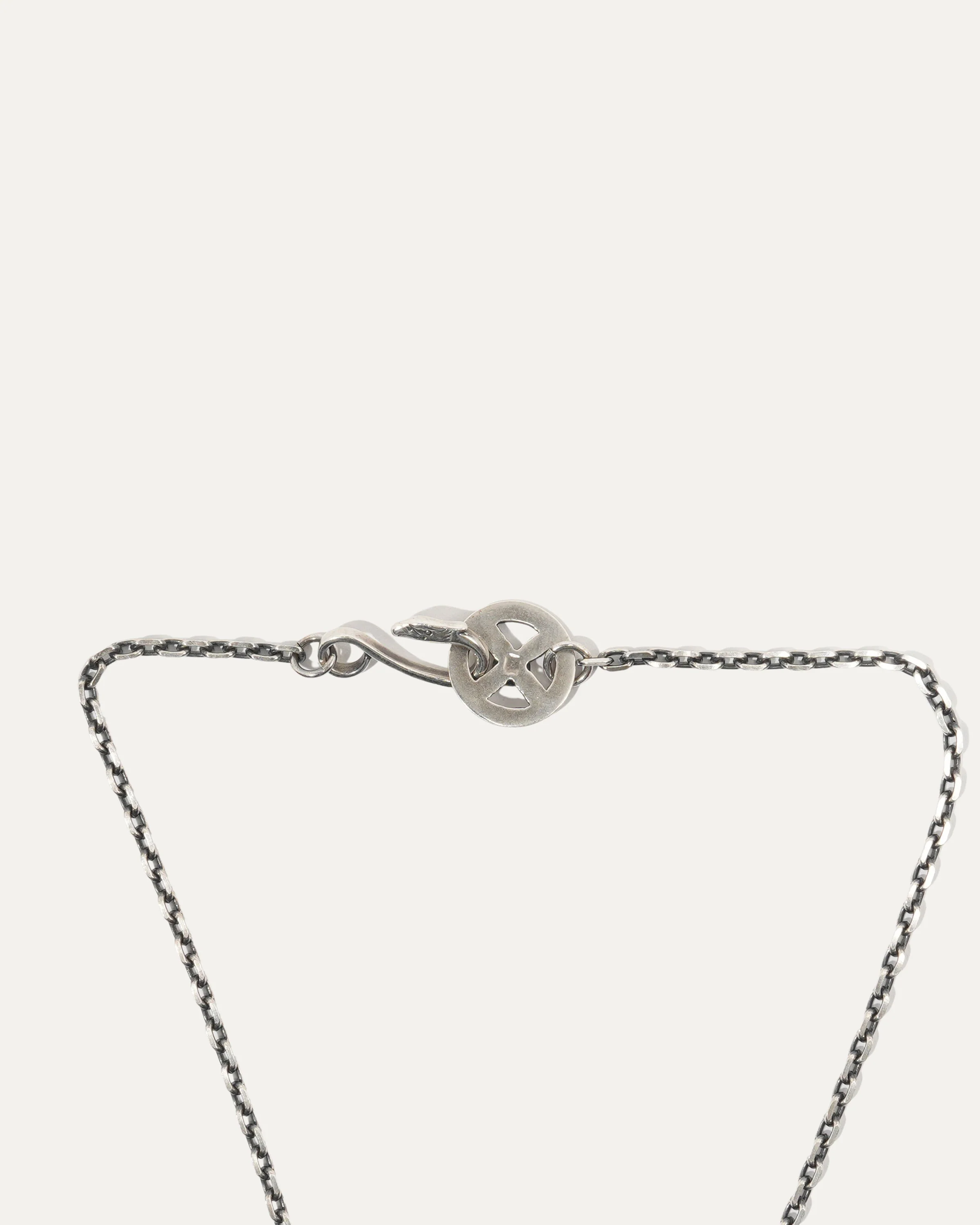 Silver Feather and Claw Pendant Necklace with Gold Detail - Image 3