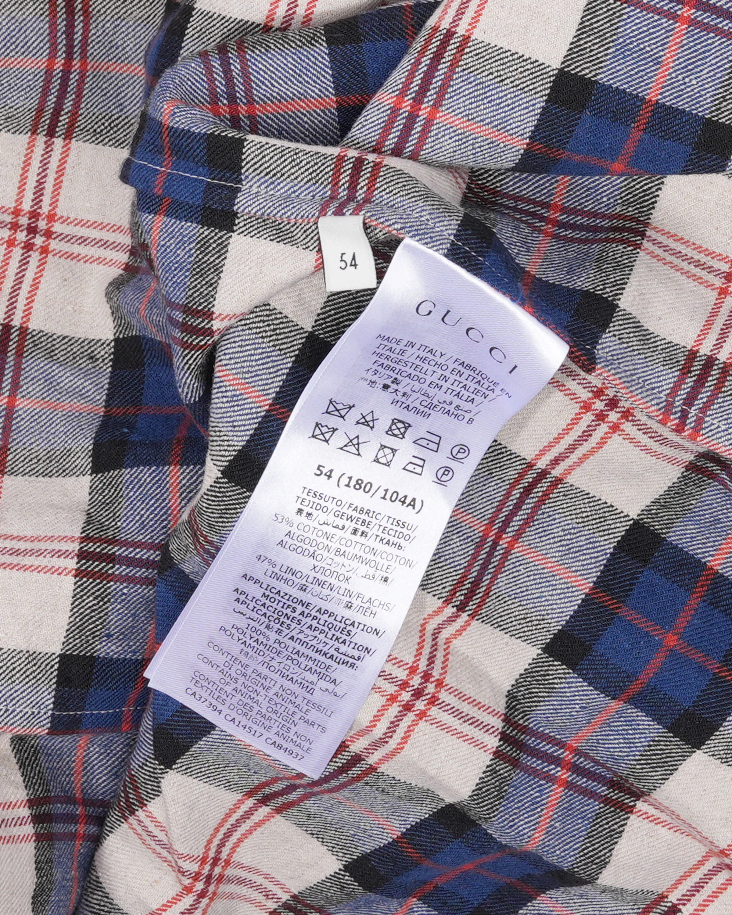 Taped Flannel Bowling Shirt - Image 4