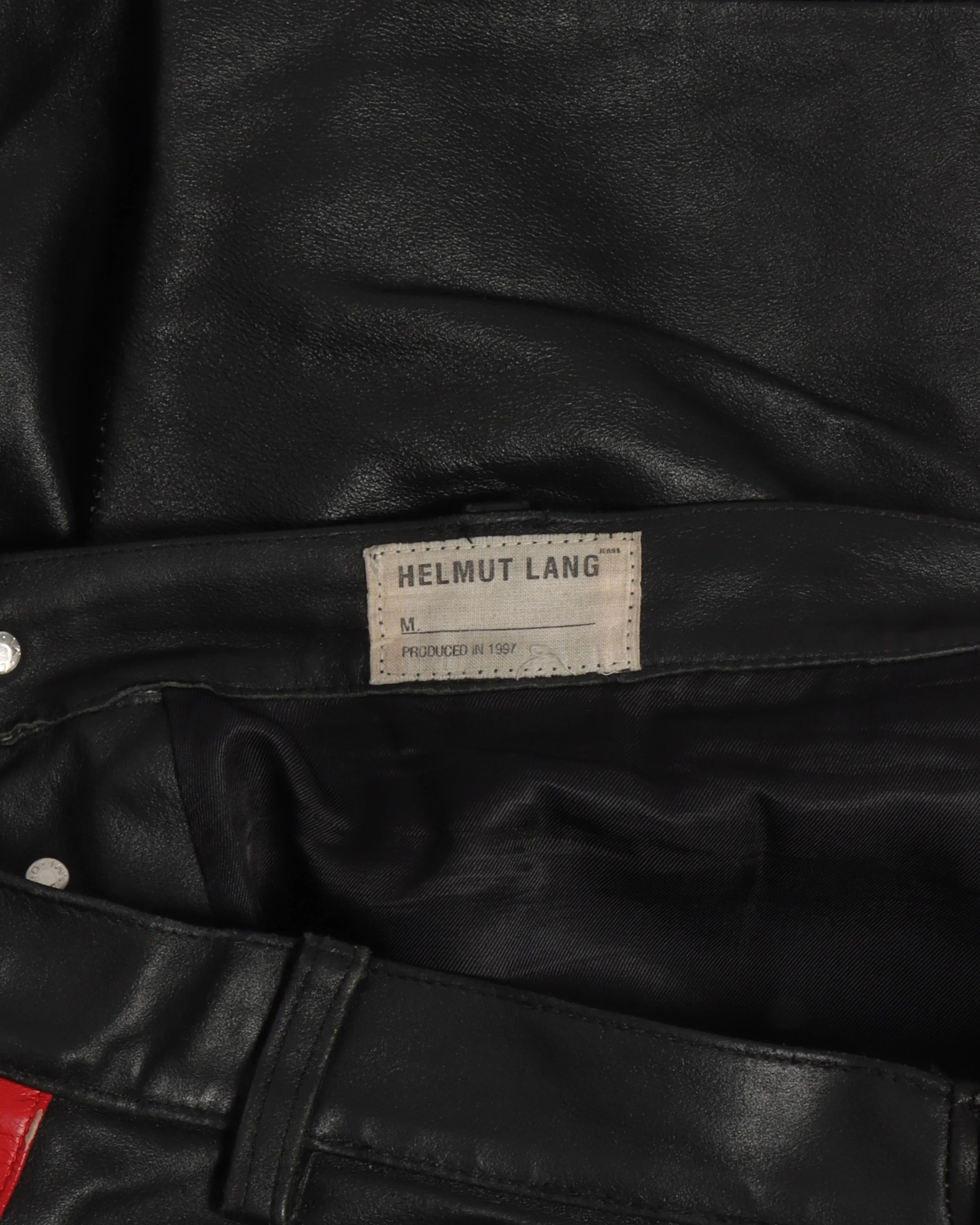 Side Stripe Leather Pants - Image 3