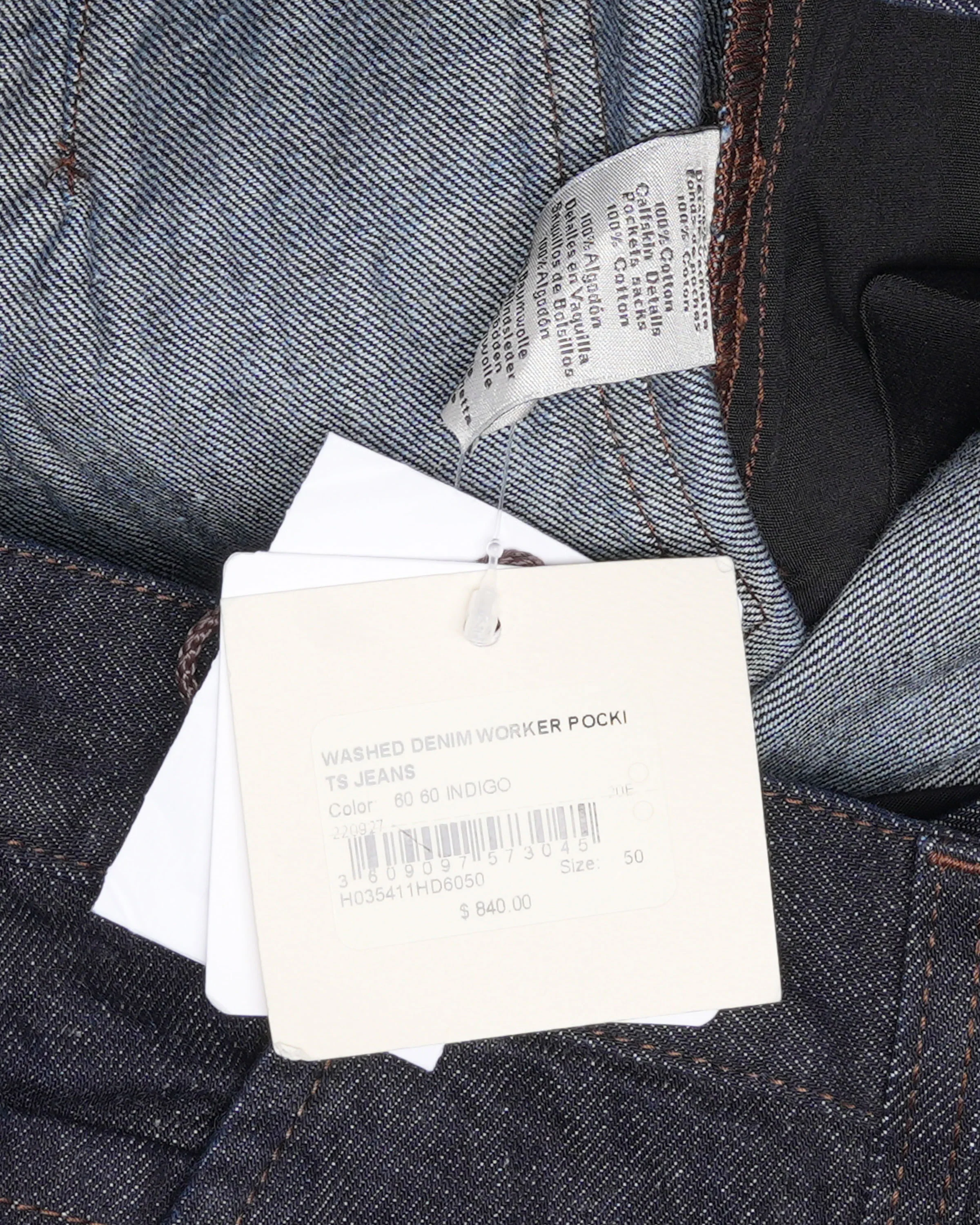 Washed Denim Worker Jeans - Image 4