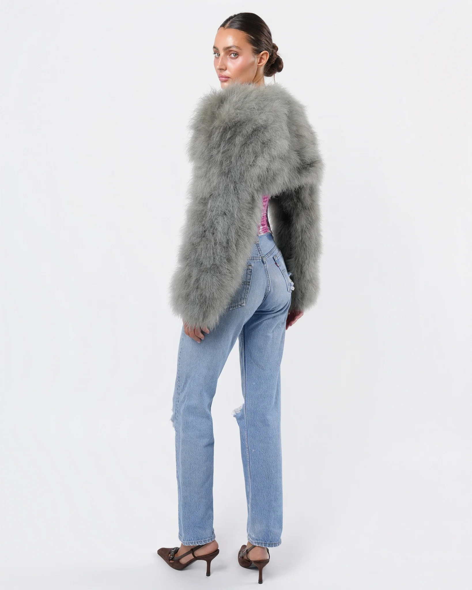 FW 2000 Runway Feather Bolero - Image 3