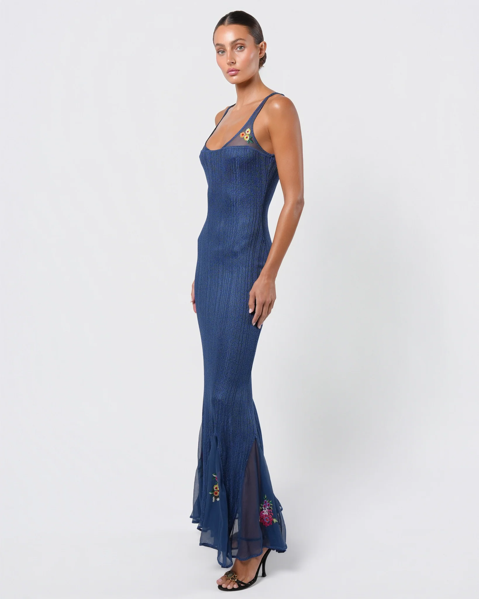 FW 2001 Knit Embroidered Gown - Image 2