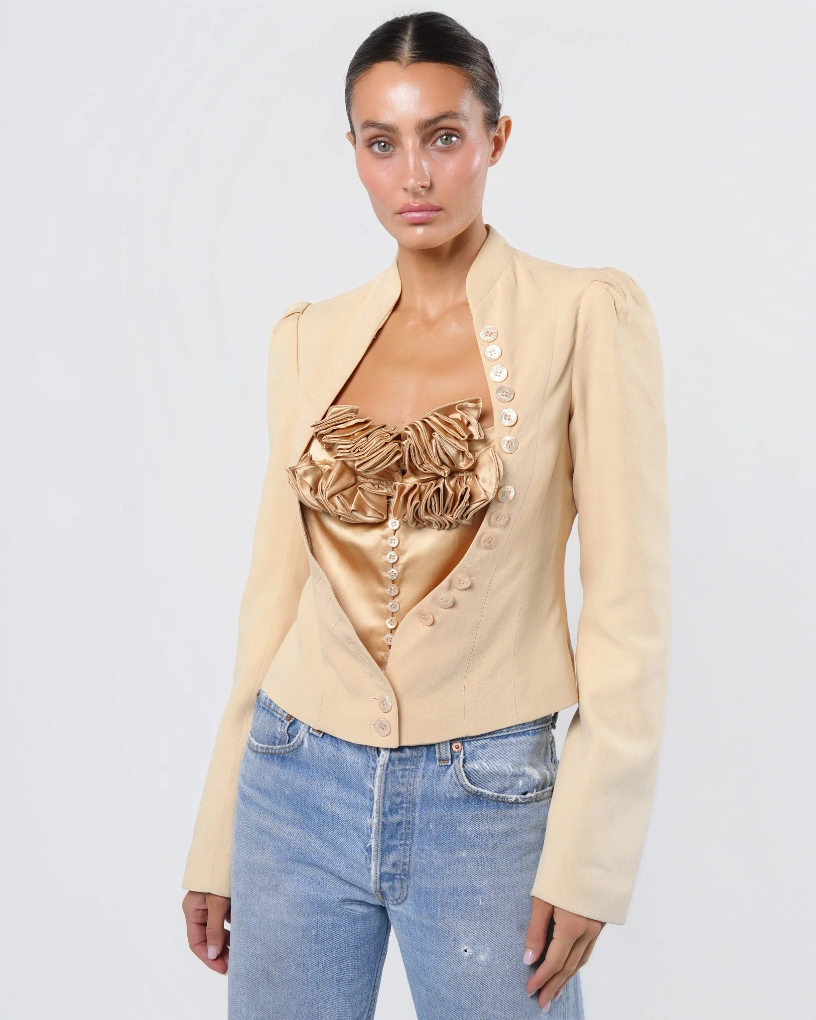 FW 2004 Jacket With Built In Ruffle Corset