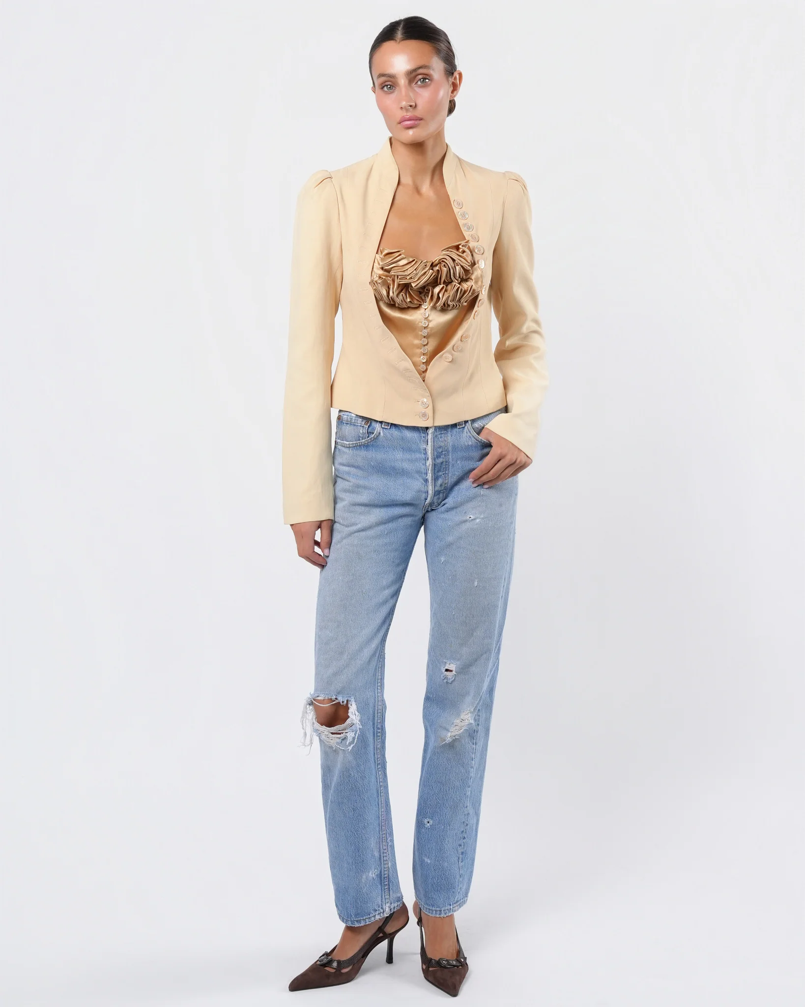 FW 2004 Jacket With Built In Ruffle Corset - Image 2
