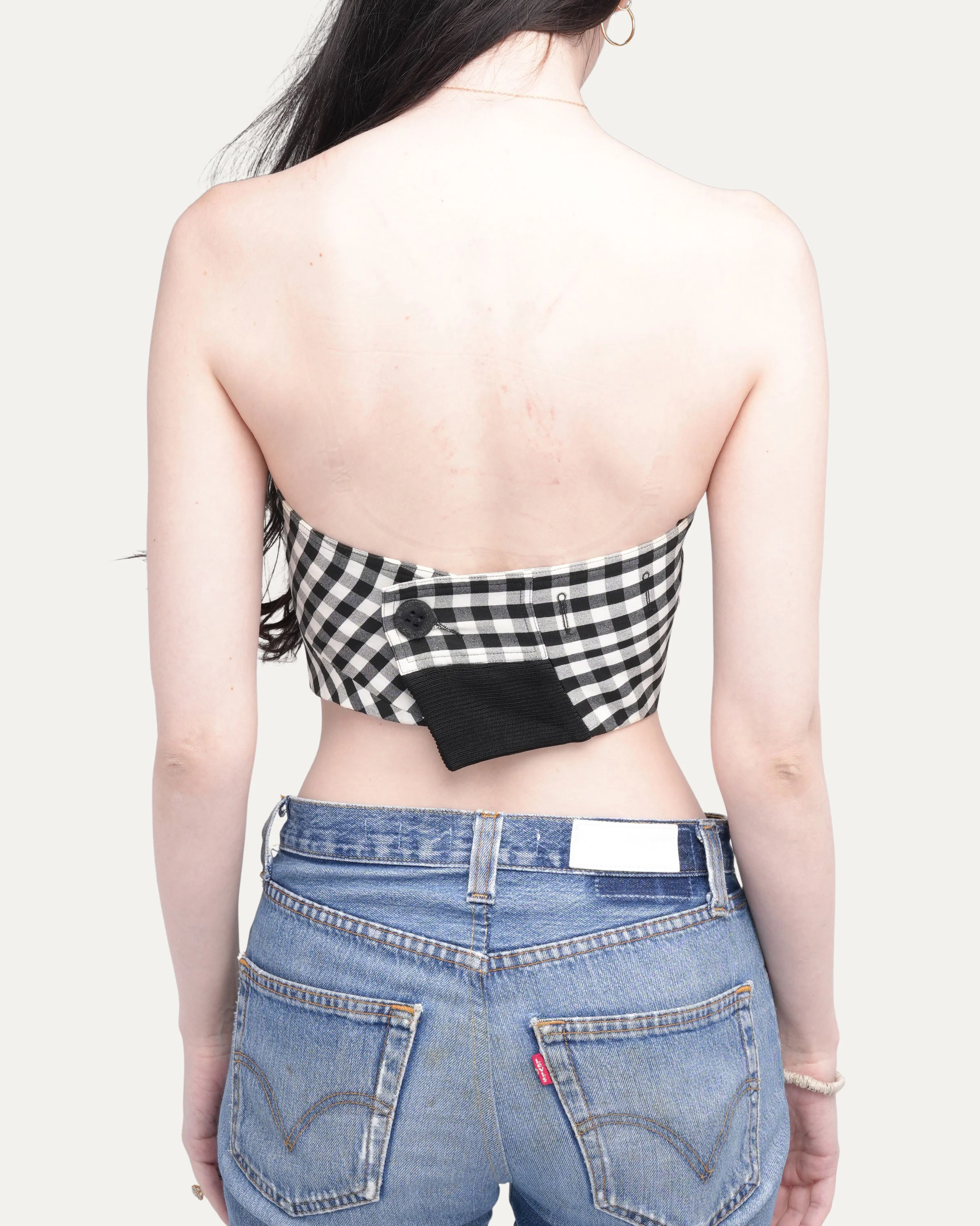 SS 2000 Runway Gingham Bustier - Image 2