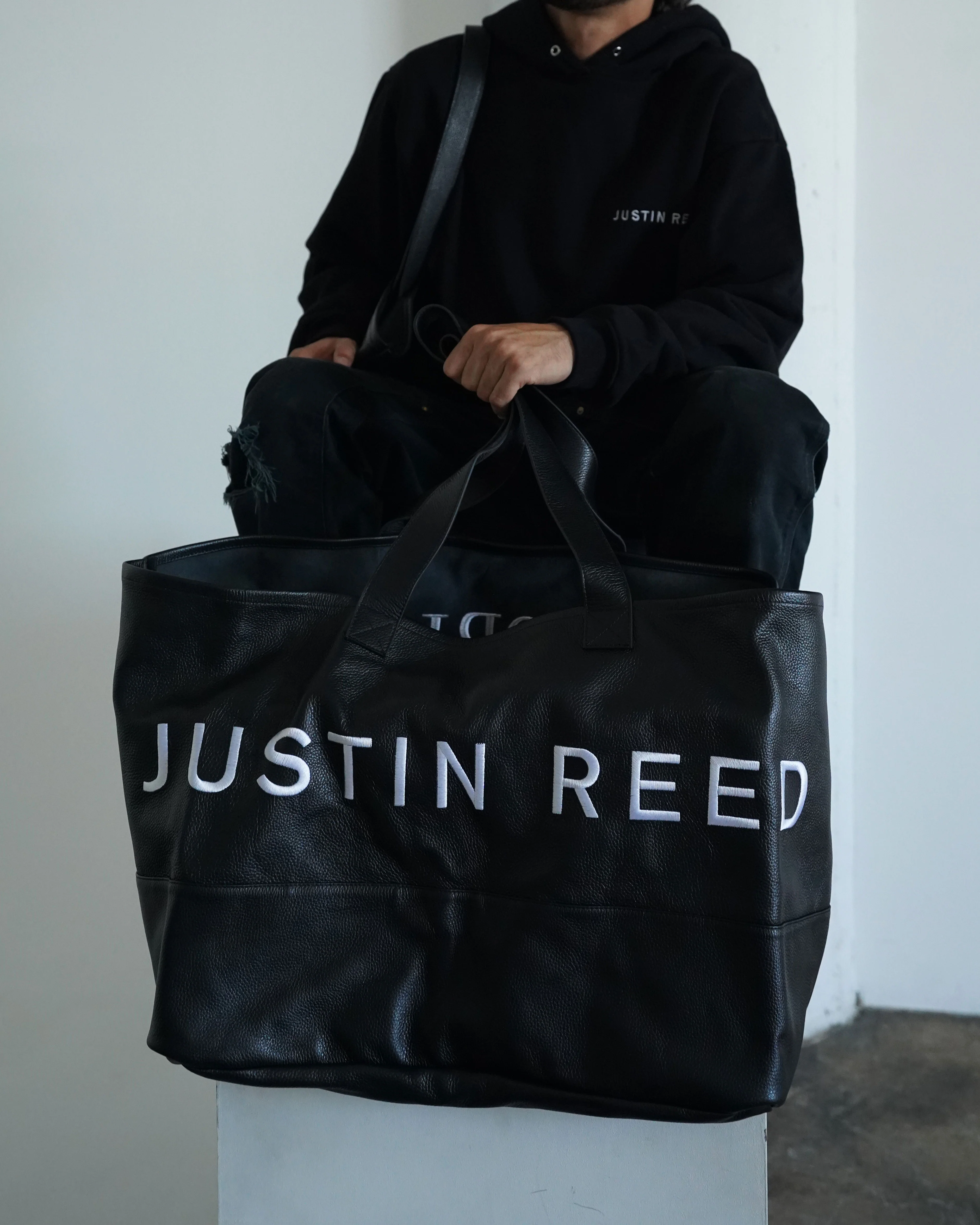 "Historical Significance" XXL Leather Tote Bag - Image 3