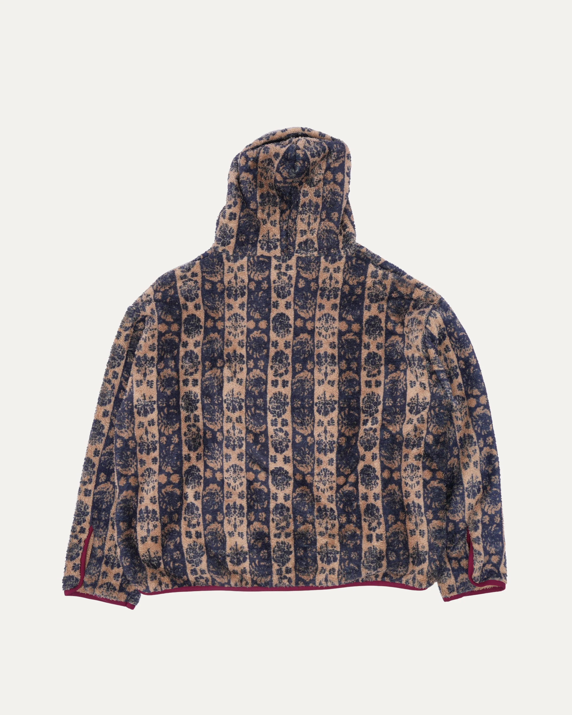 Damask Stripe Fleece Baja Hooded Parka - Image 2