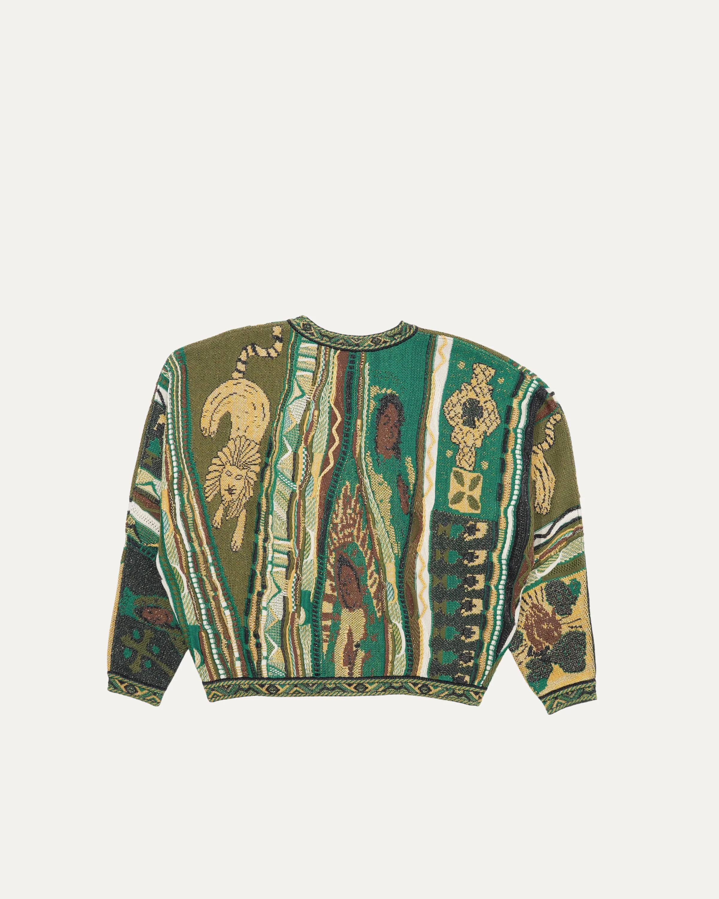 FW22 Virgin Maria Rasta Ainu Gaudy 7G Knitted Sweater - Image 2