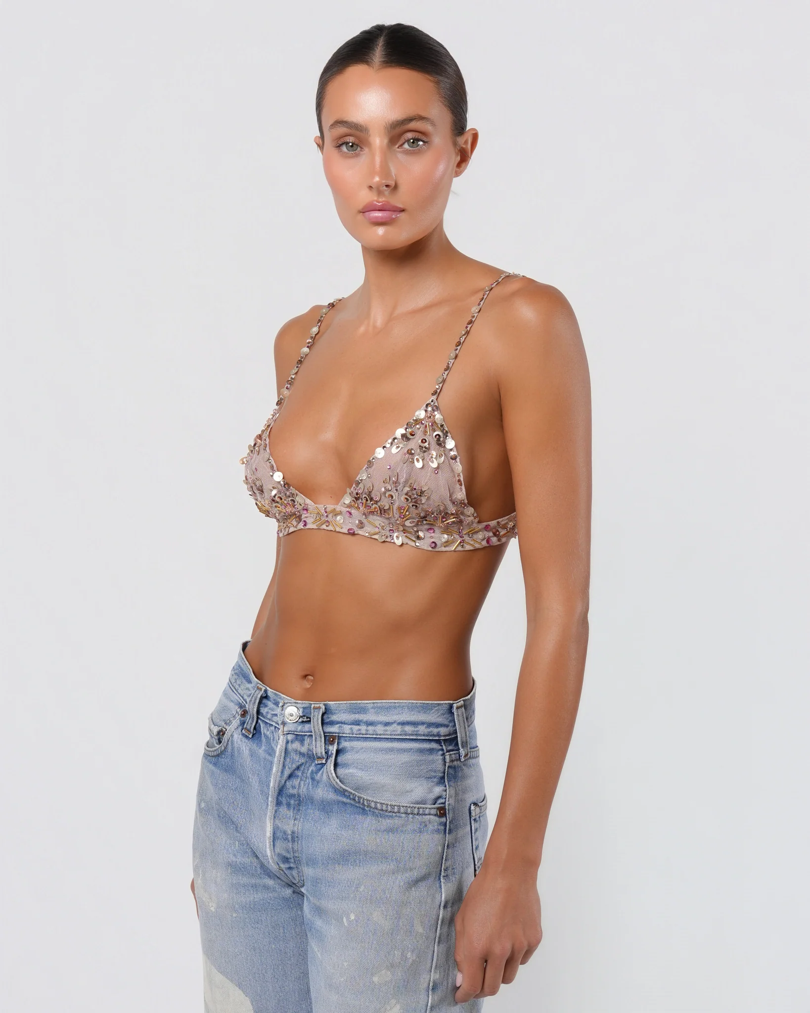Bead Embellished Bra Top - Image 2