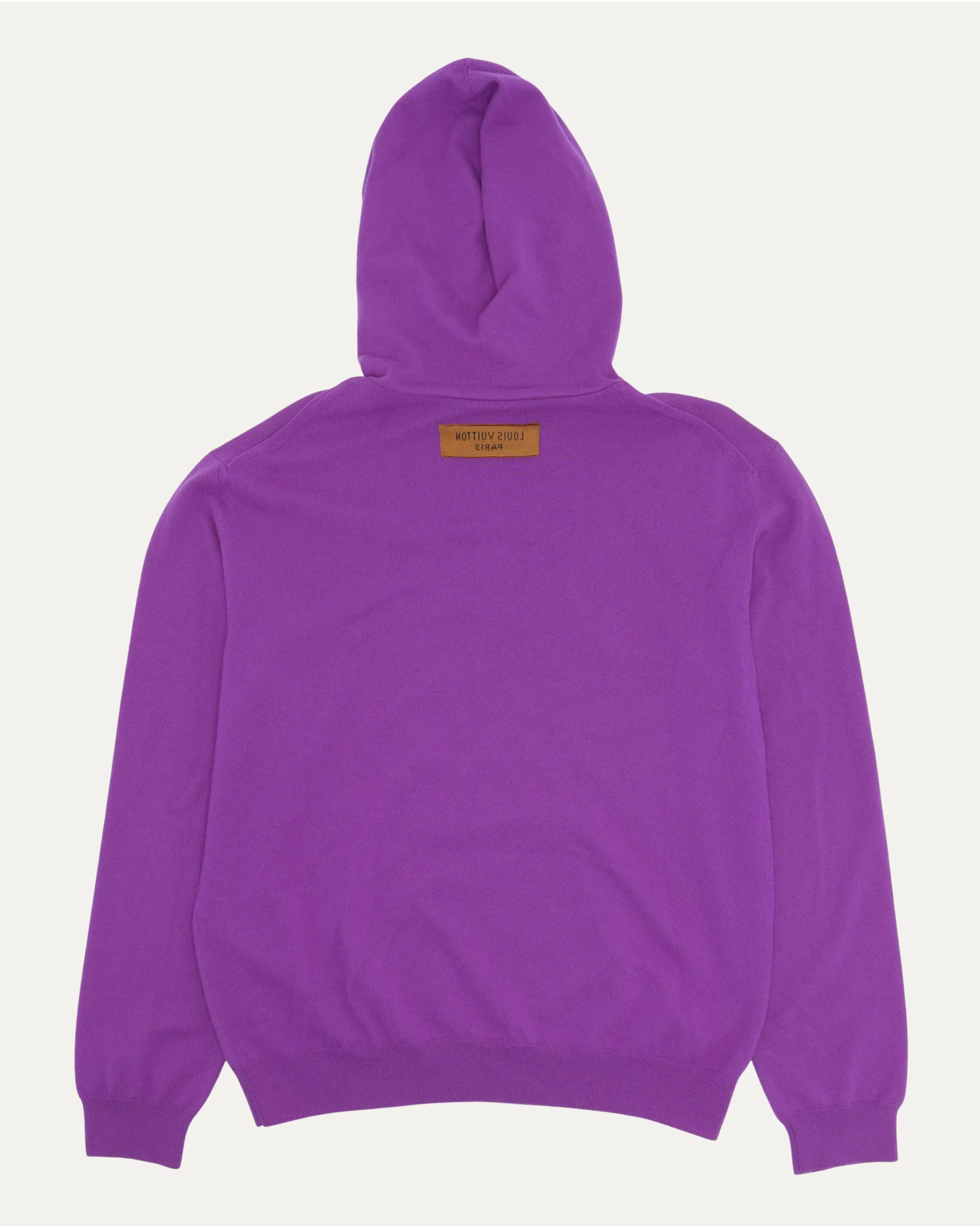 Cashmere Blend Embossed Hooded Sweater - Image 2