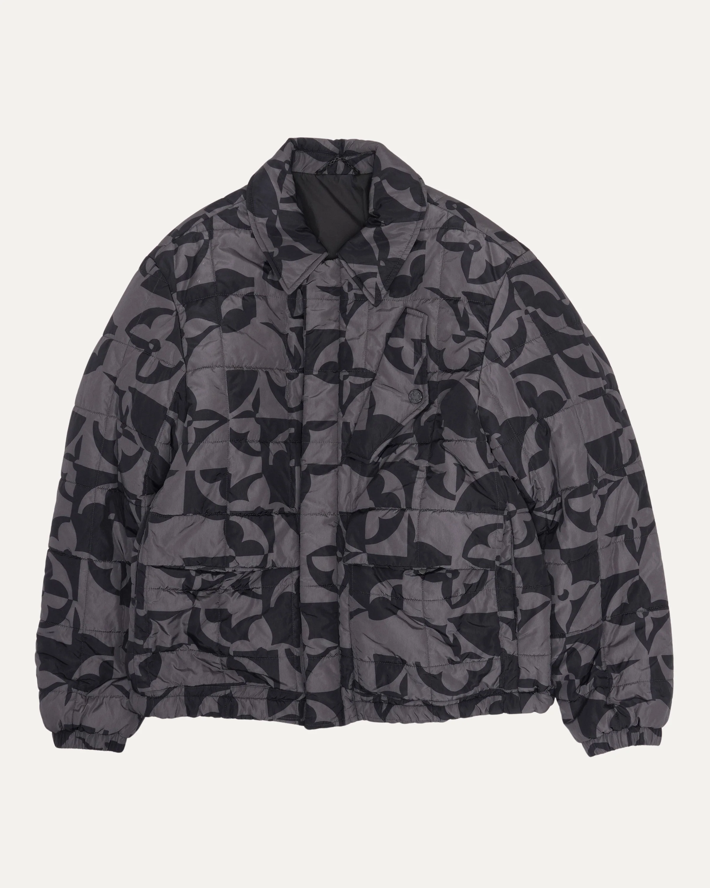 Irregular Print Down Jacket