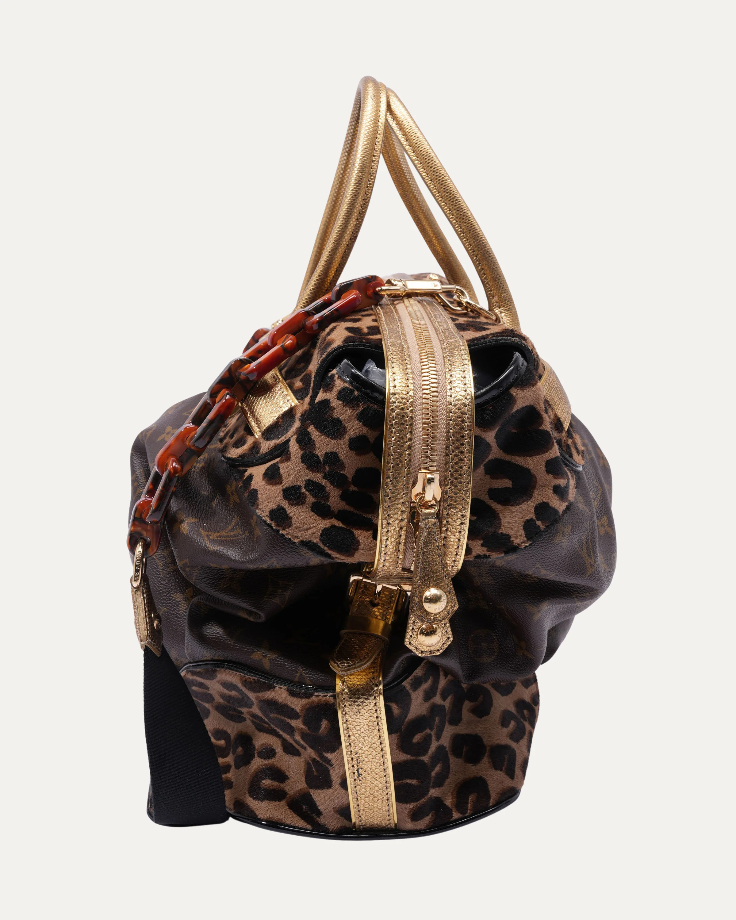 Monogram Leopard Steamer Travel Bag - Image 2
