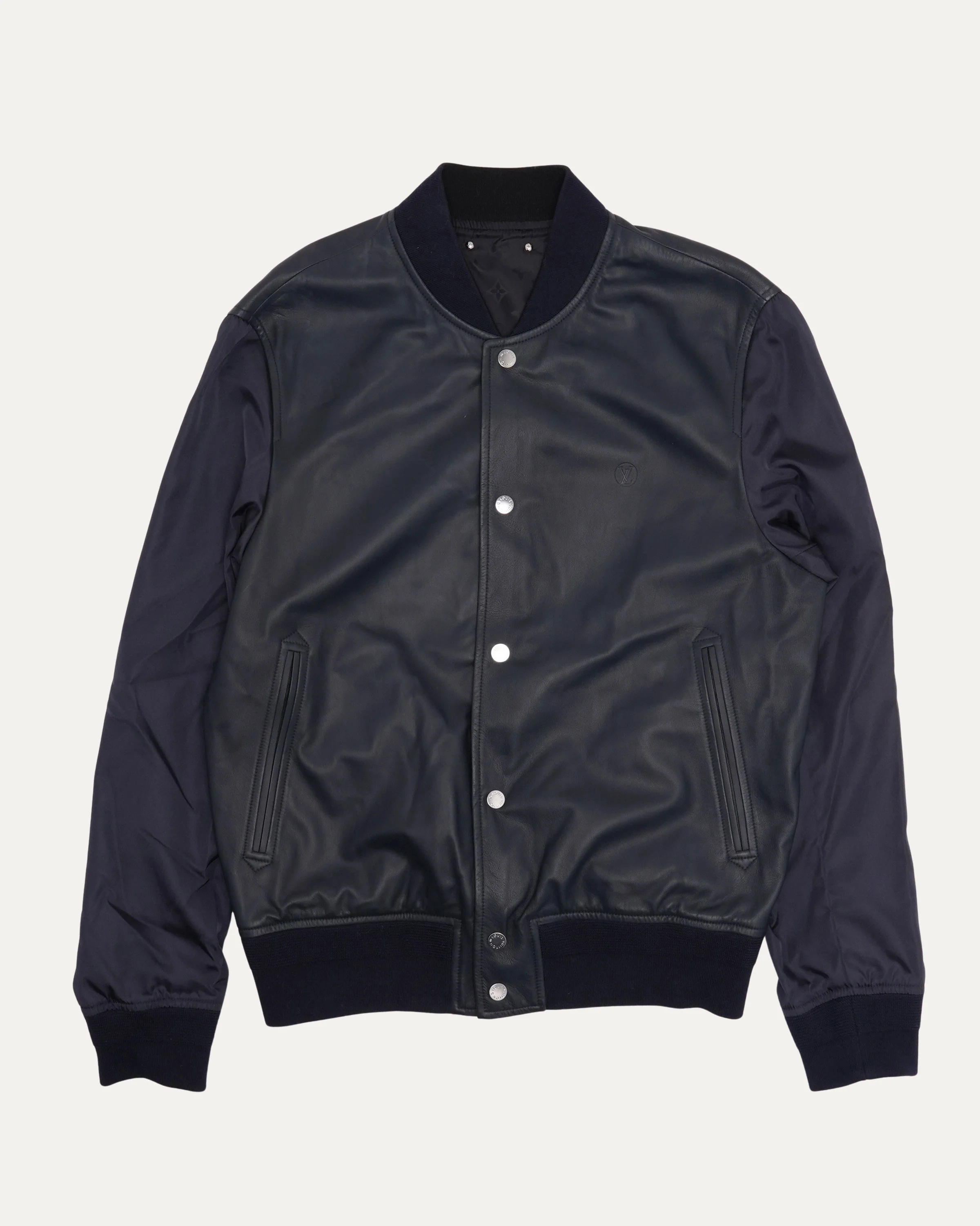 Monogram Reversible Leather Varsity Jacket