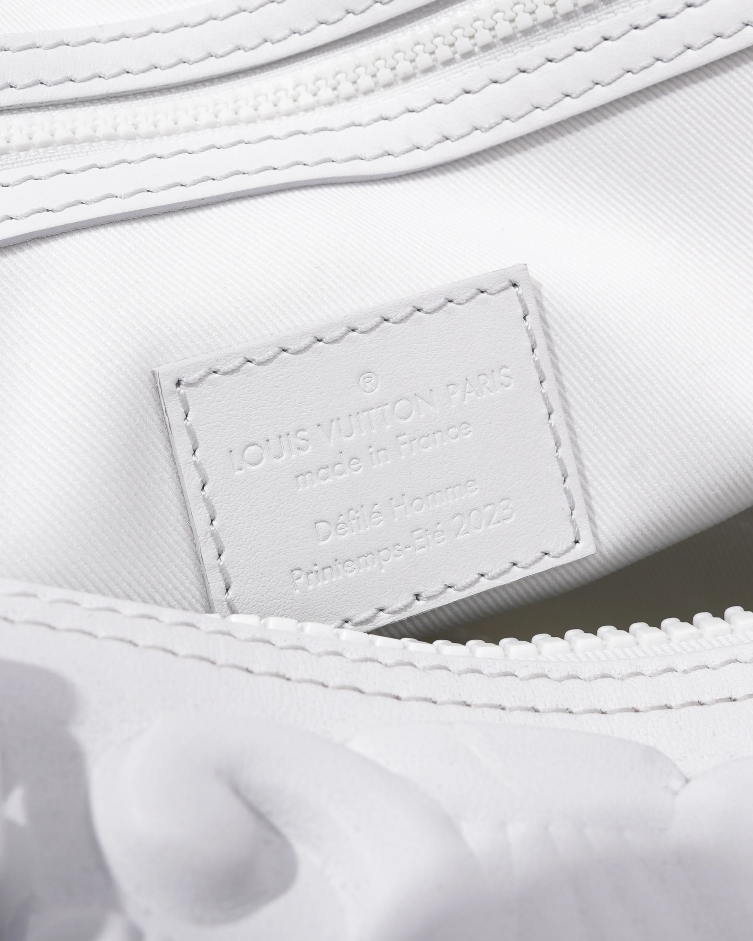 Optic White Embossed Monogram Keepall 50 - Image 8
