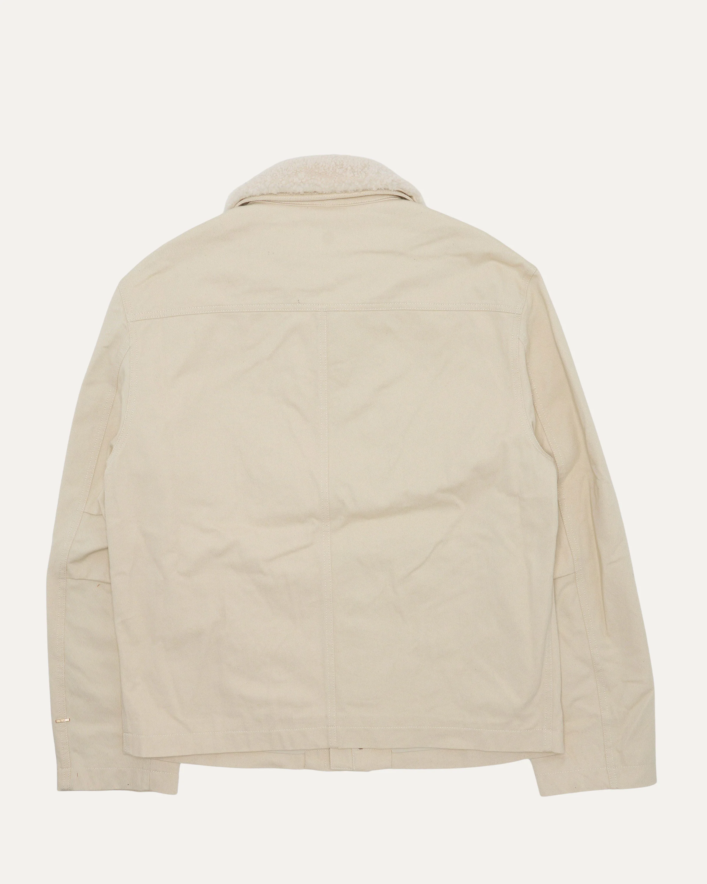 Shearling Collar Monogram Work Jacket - Image 2