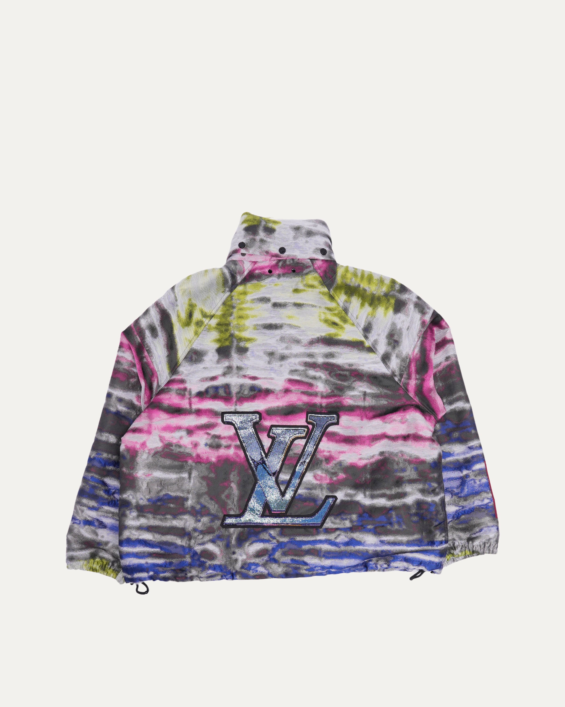 SS19 Abstract Print Patchwork Windbreaker Jacket - Image 2