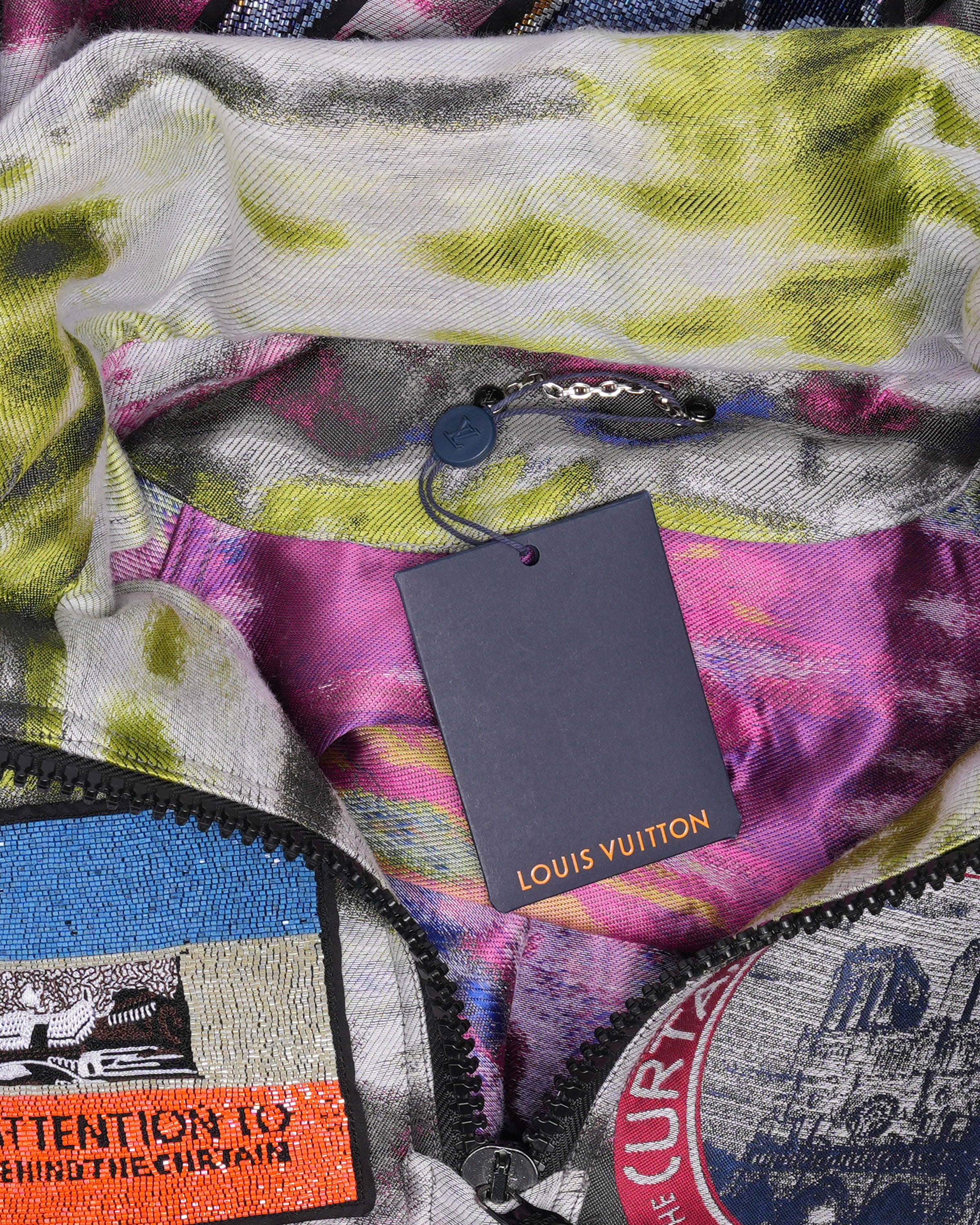 SS19 Abstract Print Patchwork Windbreaker Jacket - Image 3