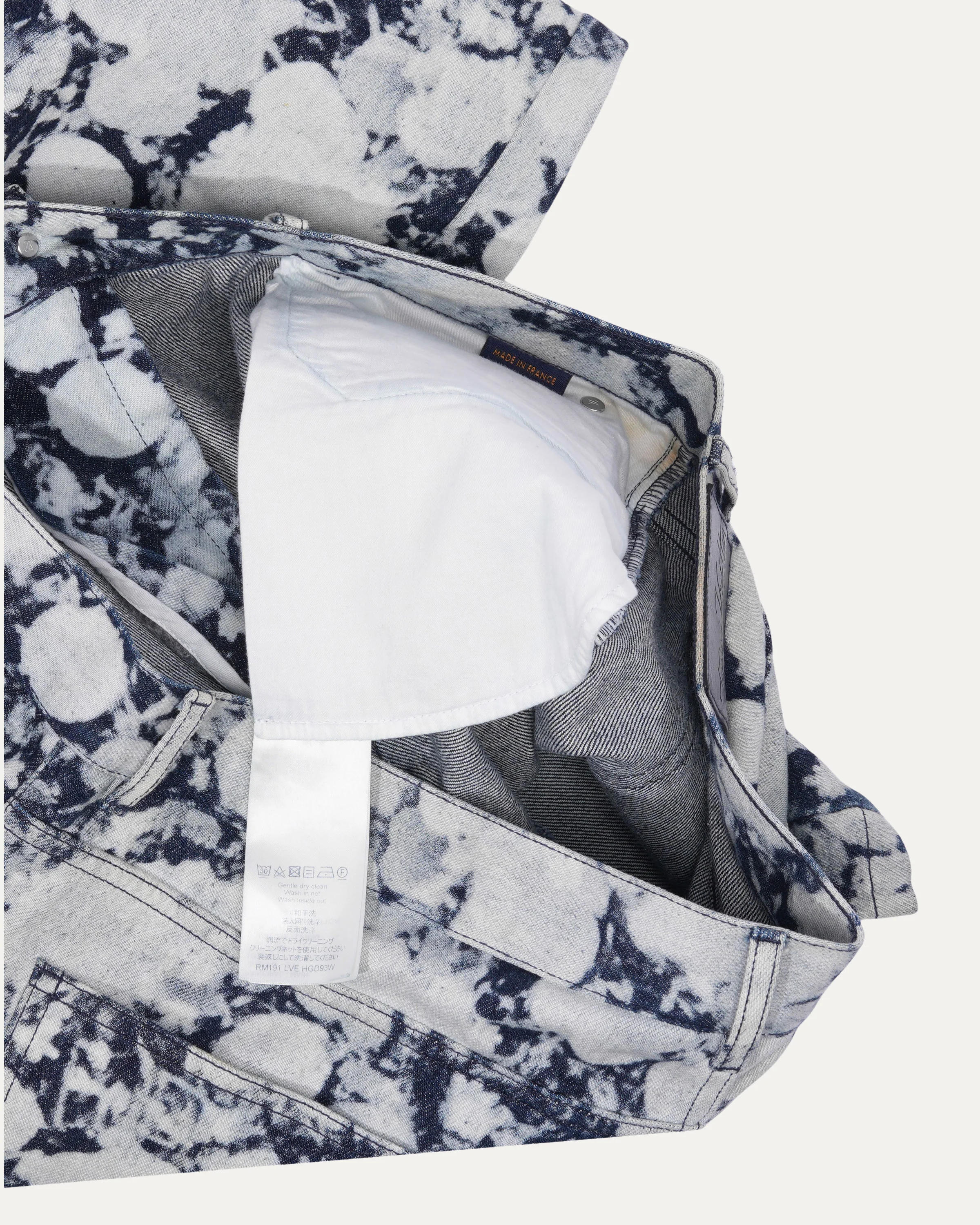 SS19 Dunway Dorothy Poppies Flared Dyed Denim Jeans - Image 4