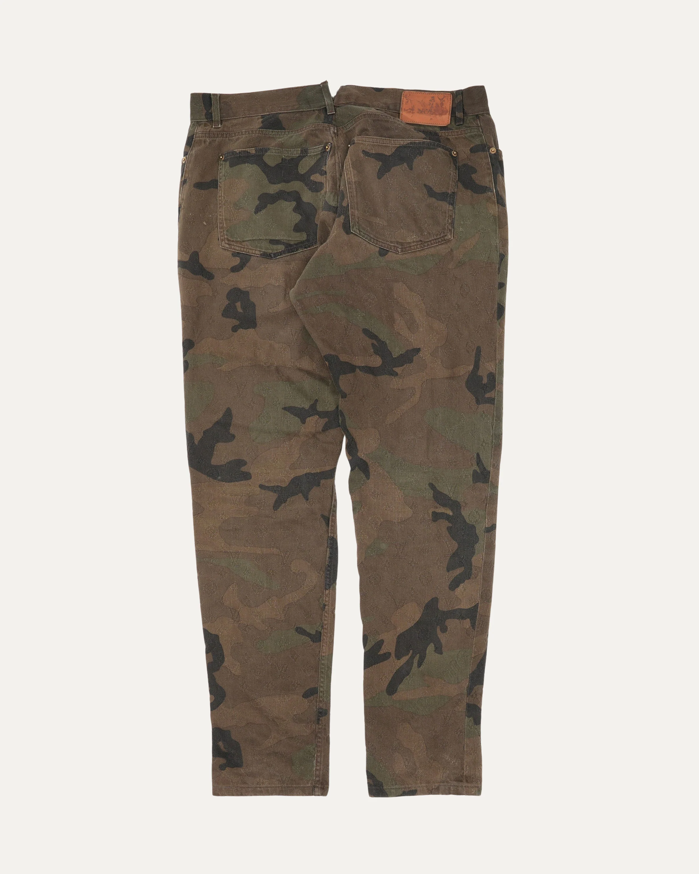 Supreme Jacquard Camouflage Monogram Jeans - Image 2