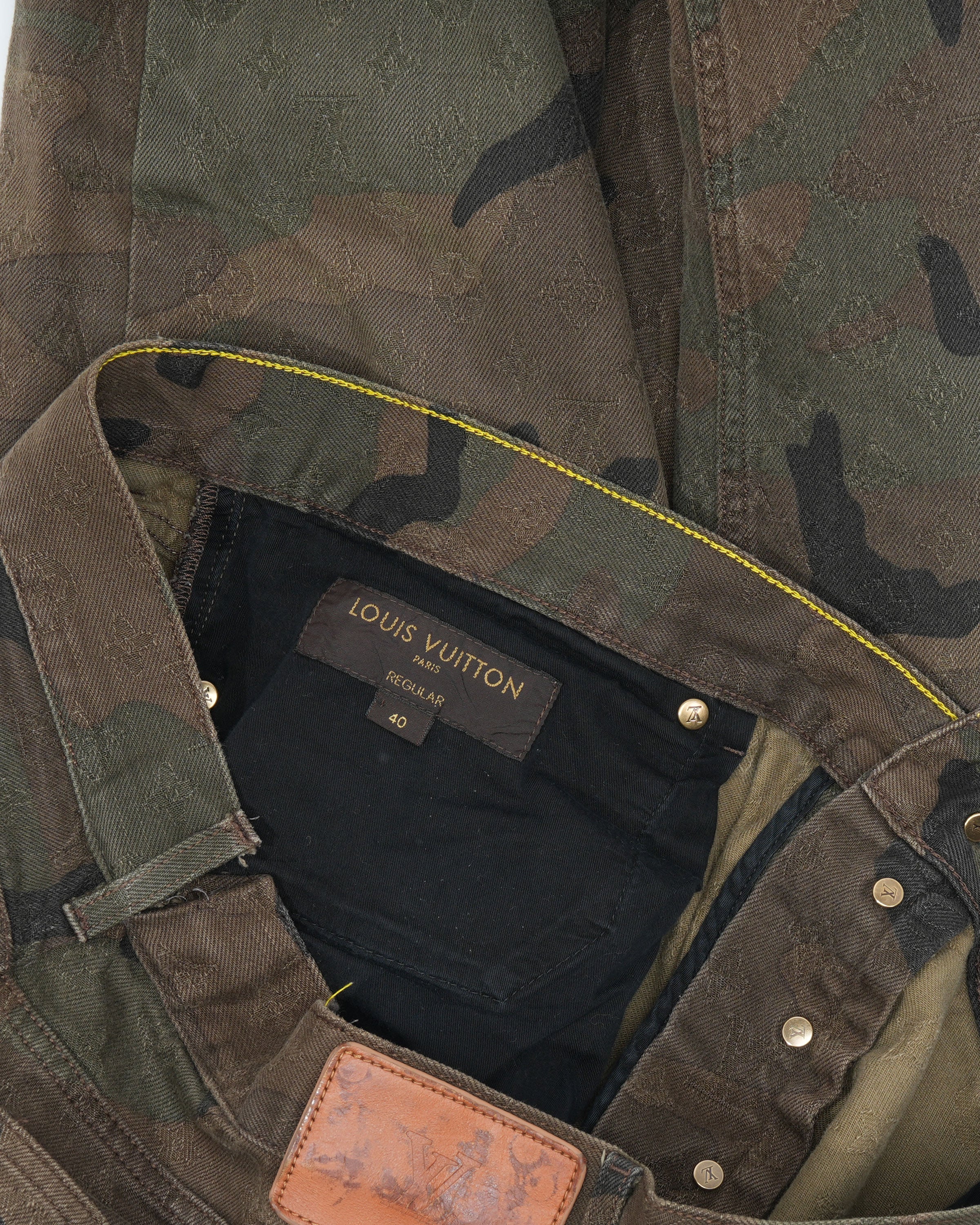 Supreme Jacquard Camouflage Monogram Jeans - Image 4