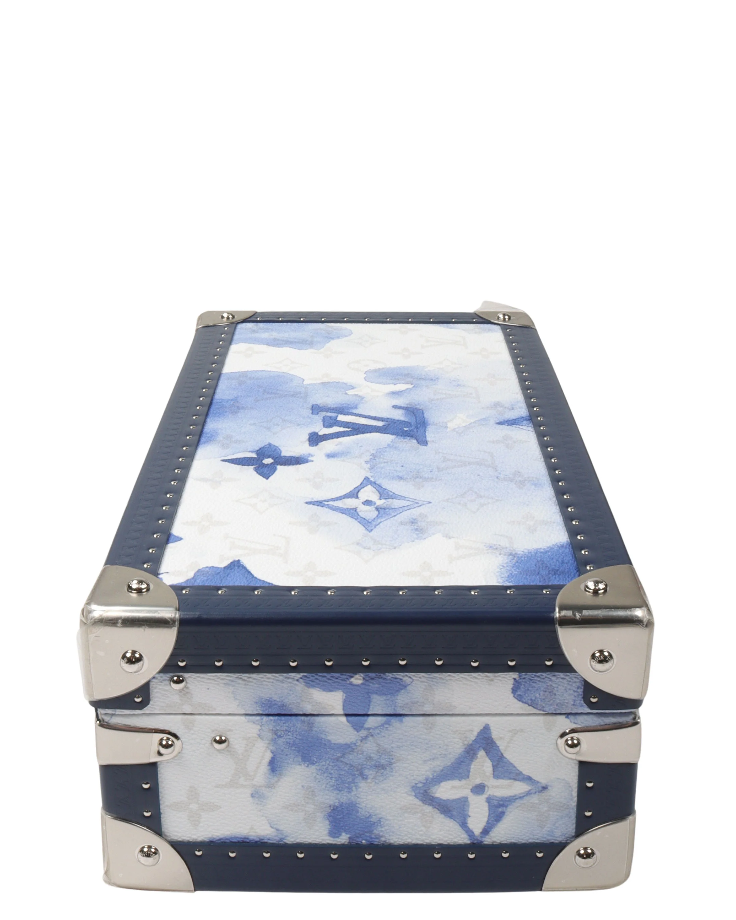 Watercolor Monogram Coated Canvas & Calfskin Leather Watch Trunk - Image 4