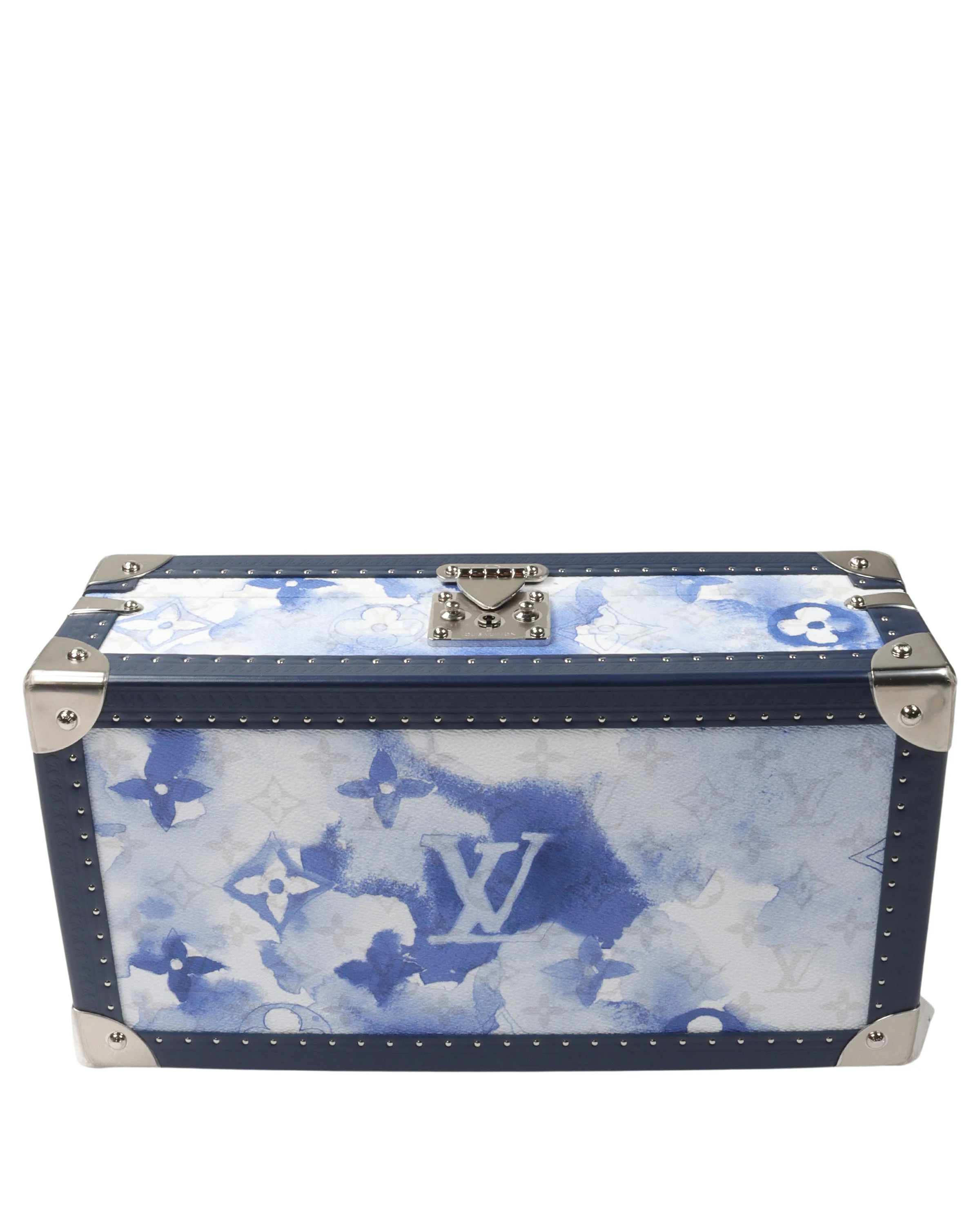 Watercolor Monogram Coated Canvas & Calfskin Leather Watch Trunk - Image 5