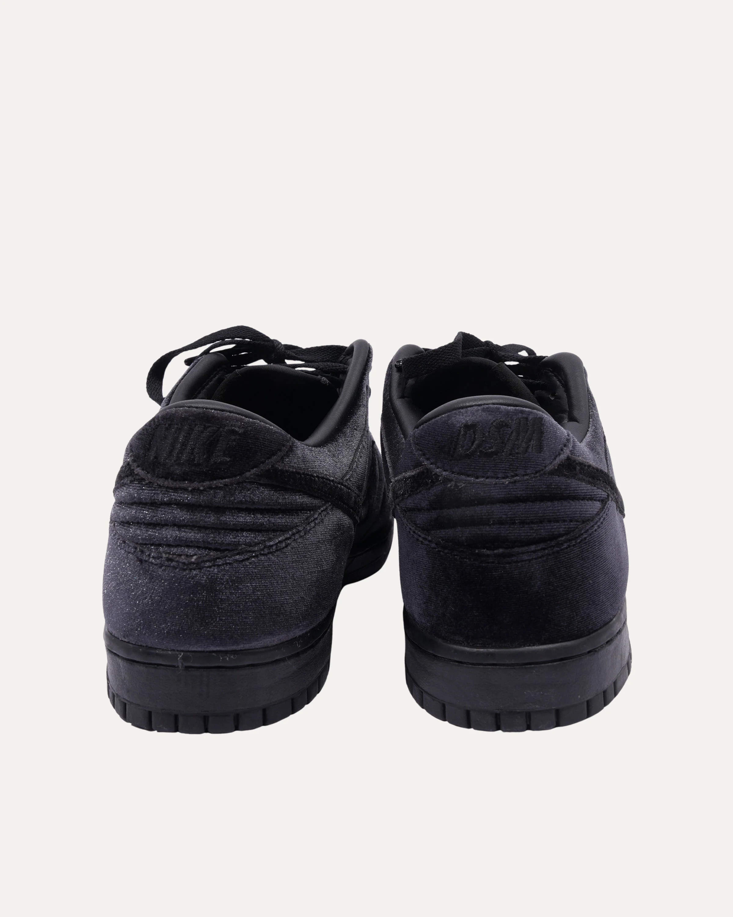 Dover Street Market Dunk Low "Triple Black Velvet" Sneakers - Image 4