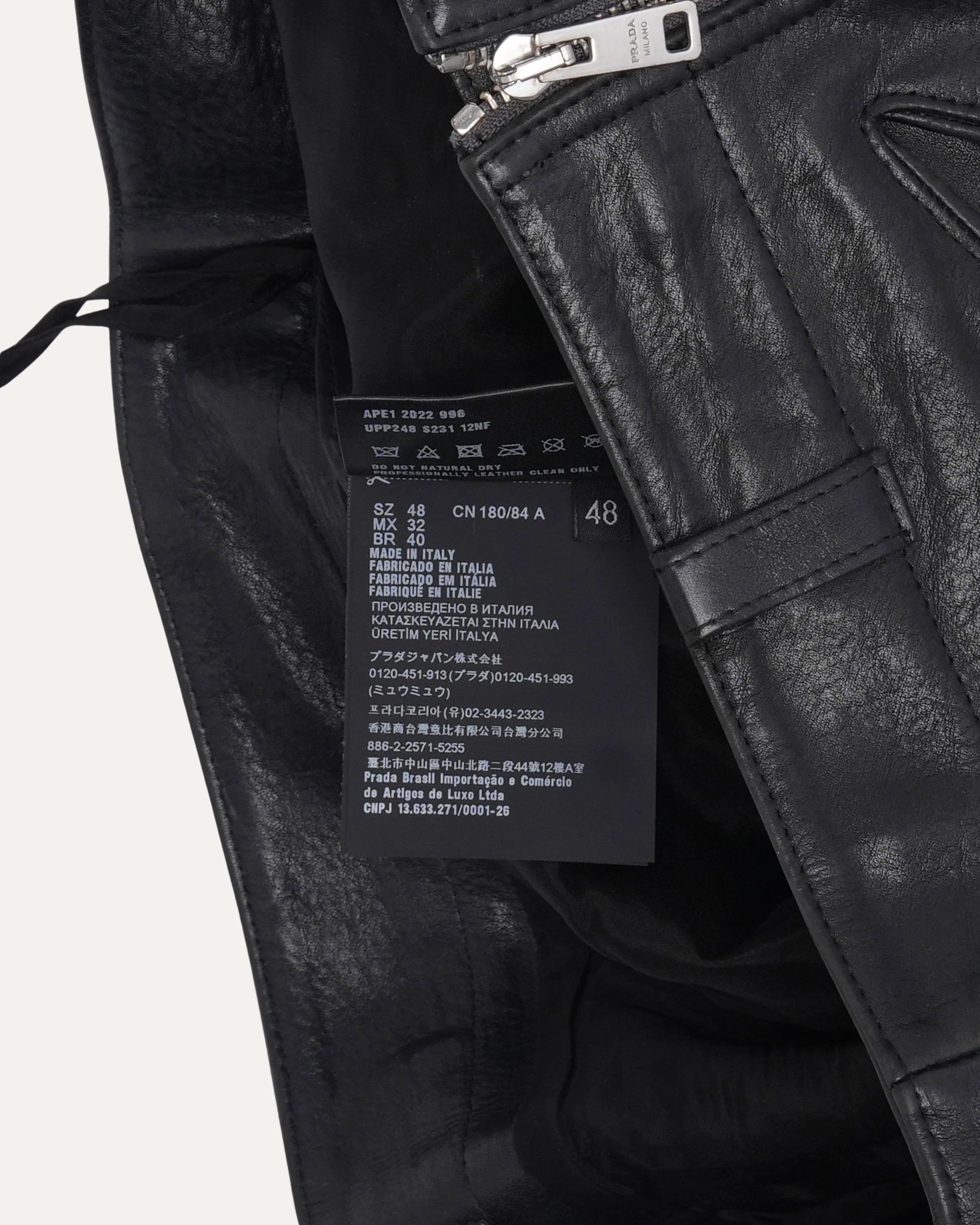 Double-Zip Leather Shorts - Image 4