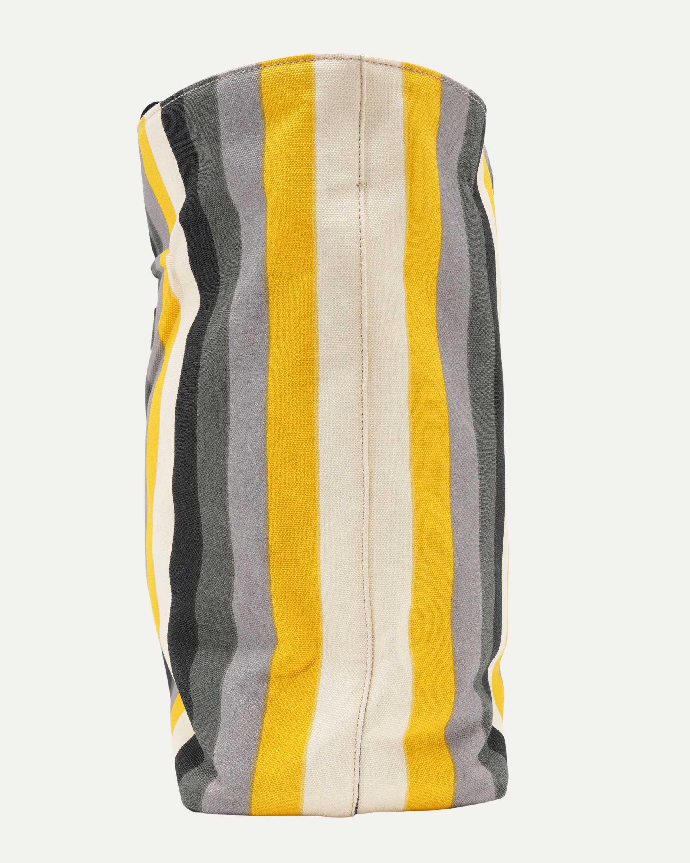 Embossed Logo Striped Tote Bag - Image 4