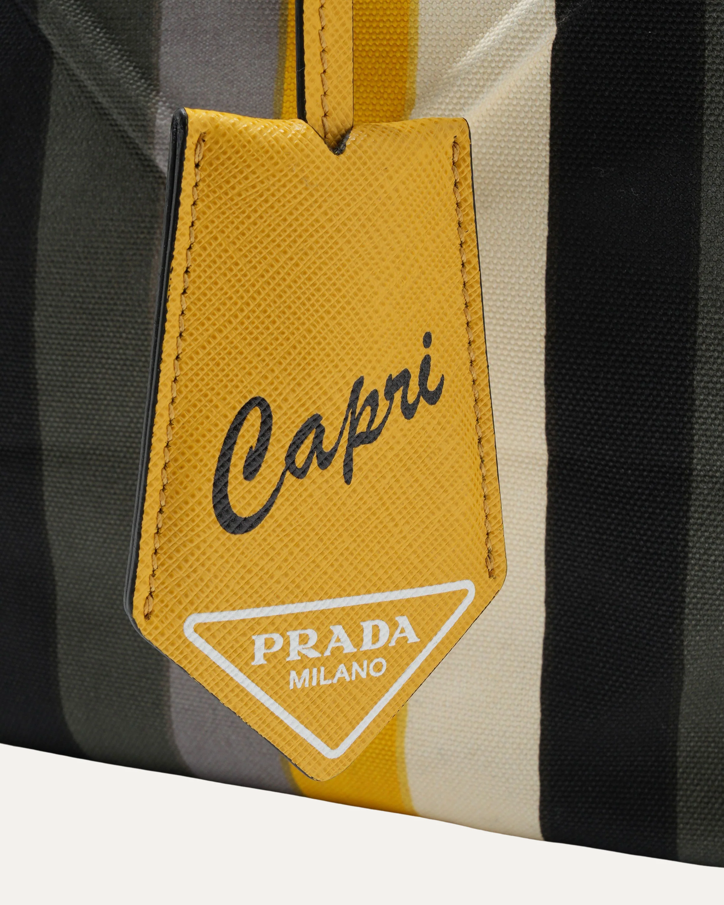 Embossed Logo Striped Tote Bag - Image 6
