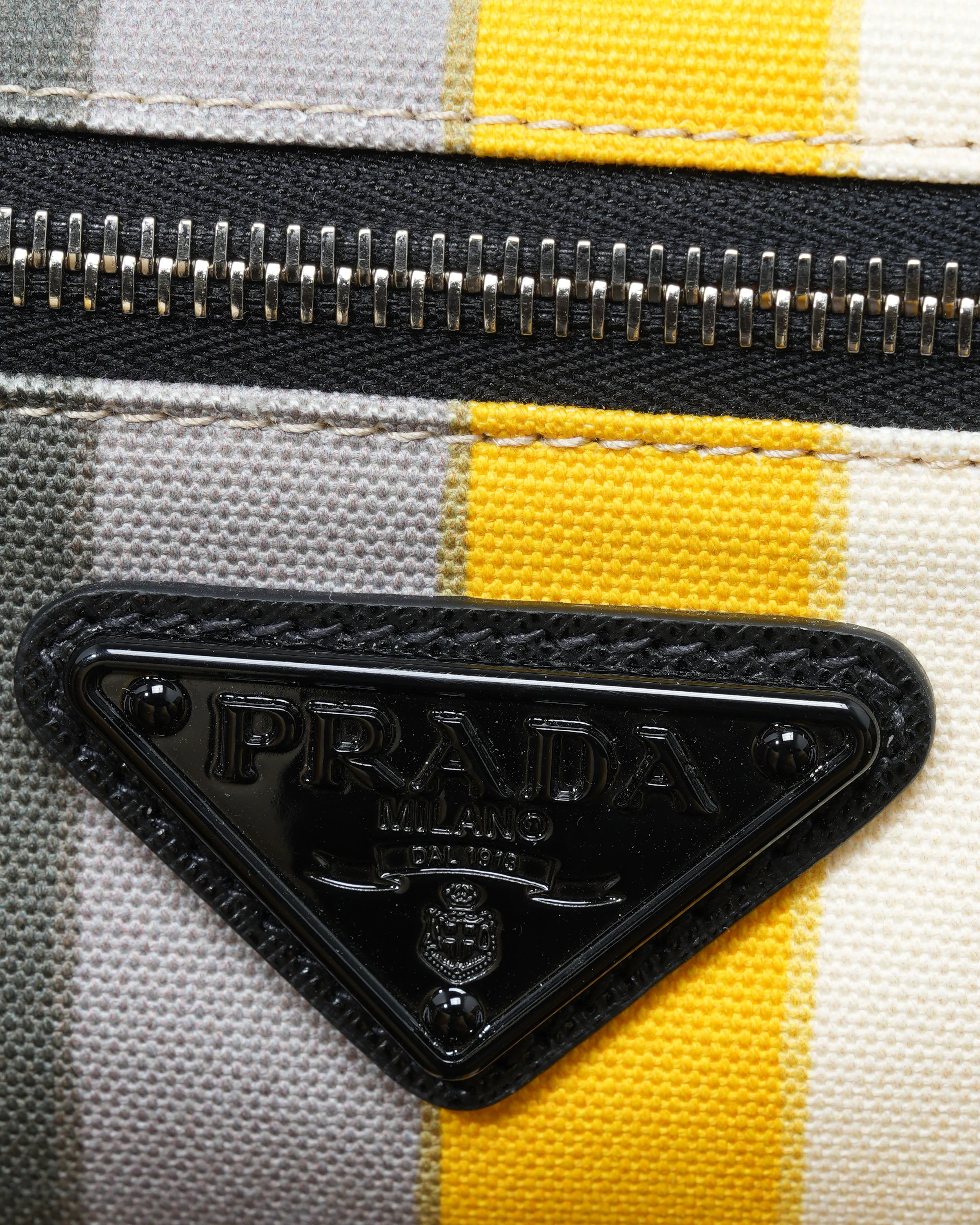 Embossed Logo Striped Tote Bag - Image 7