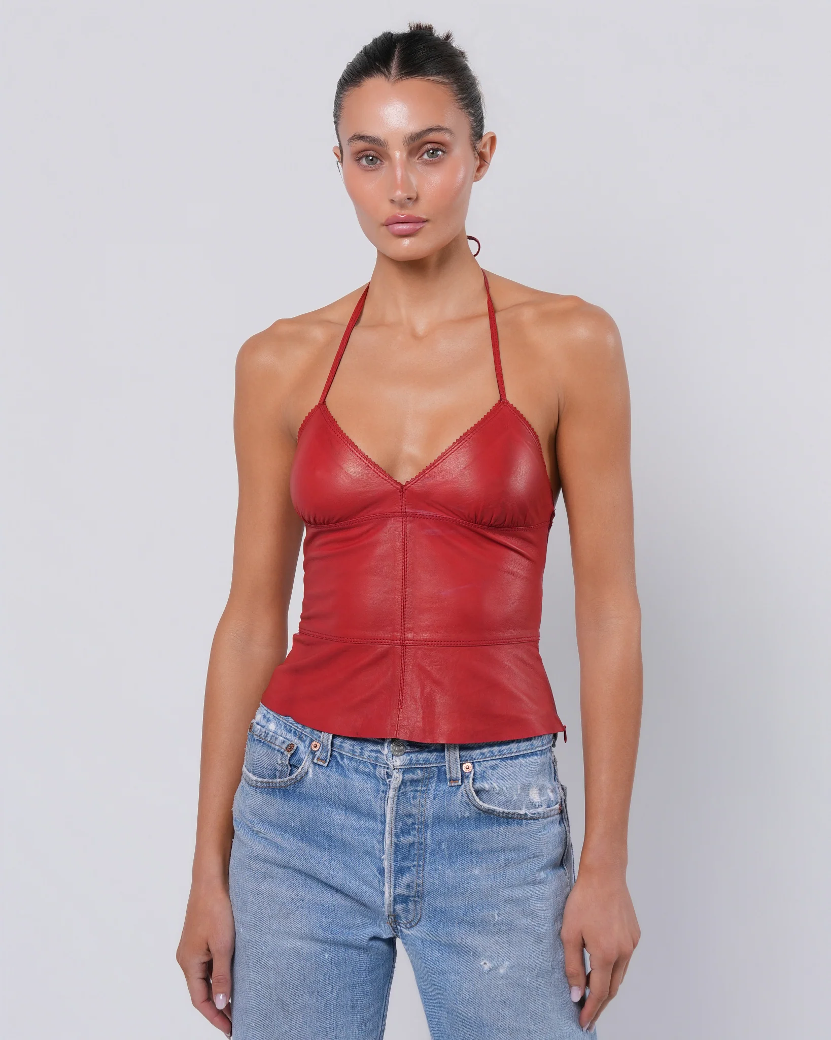 Leather Halter Top - Image 3