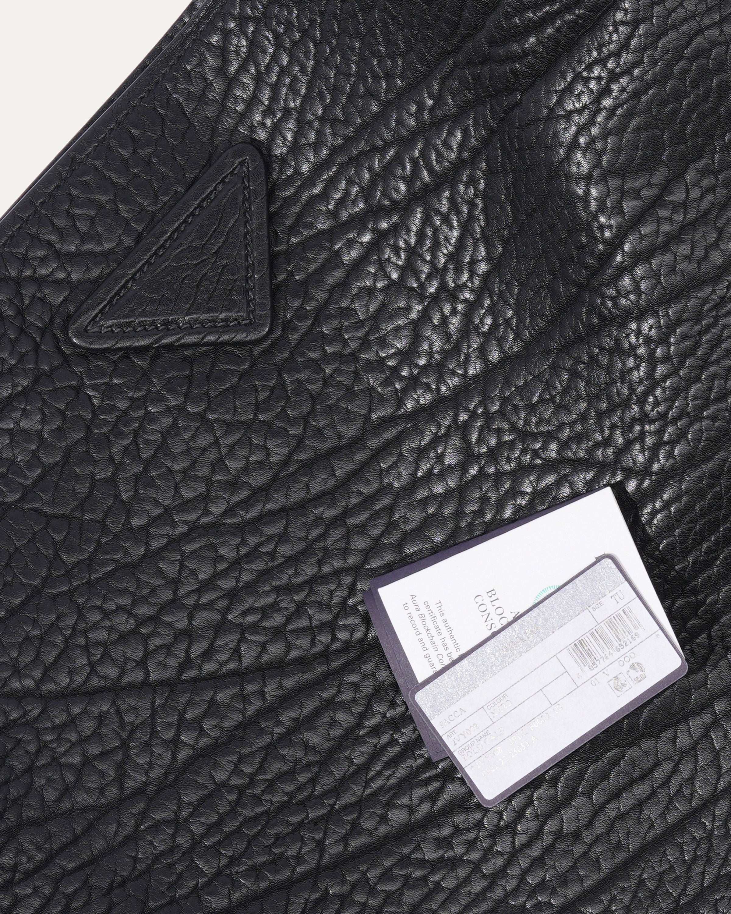 Triangle Plaque Leather Shoulder Bag - Image 4