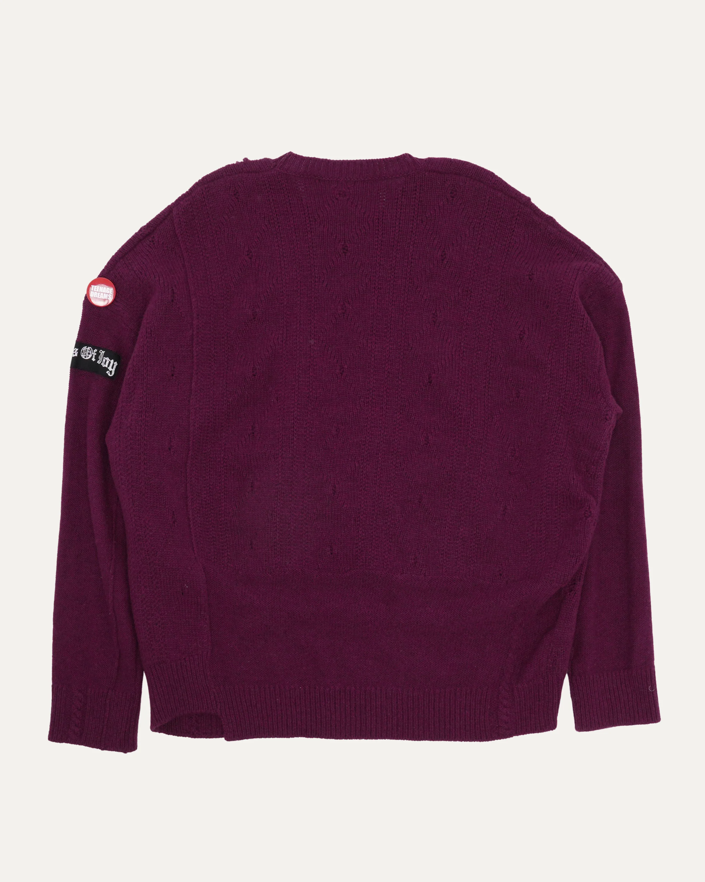 SS21 Oversized Wool Patchwork Sweater - Image 2