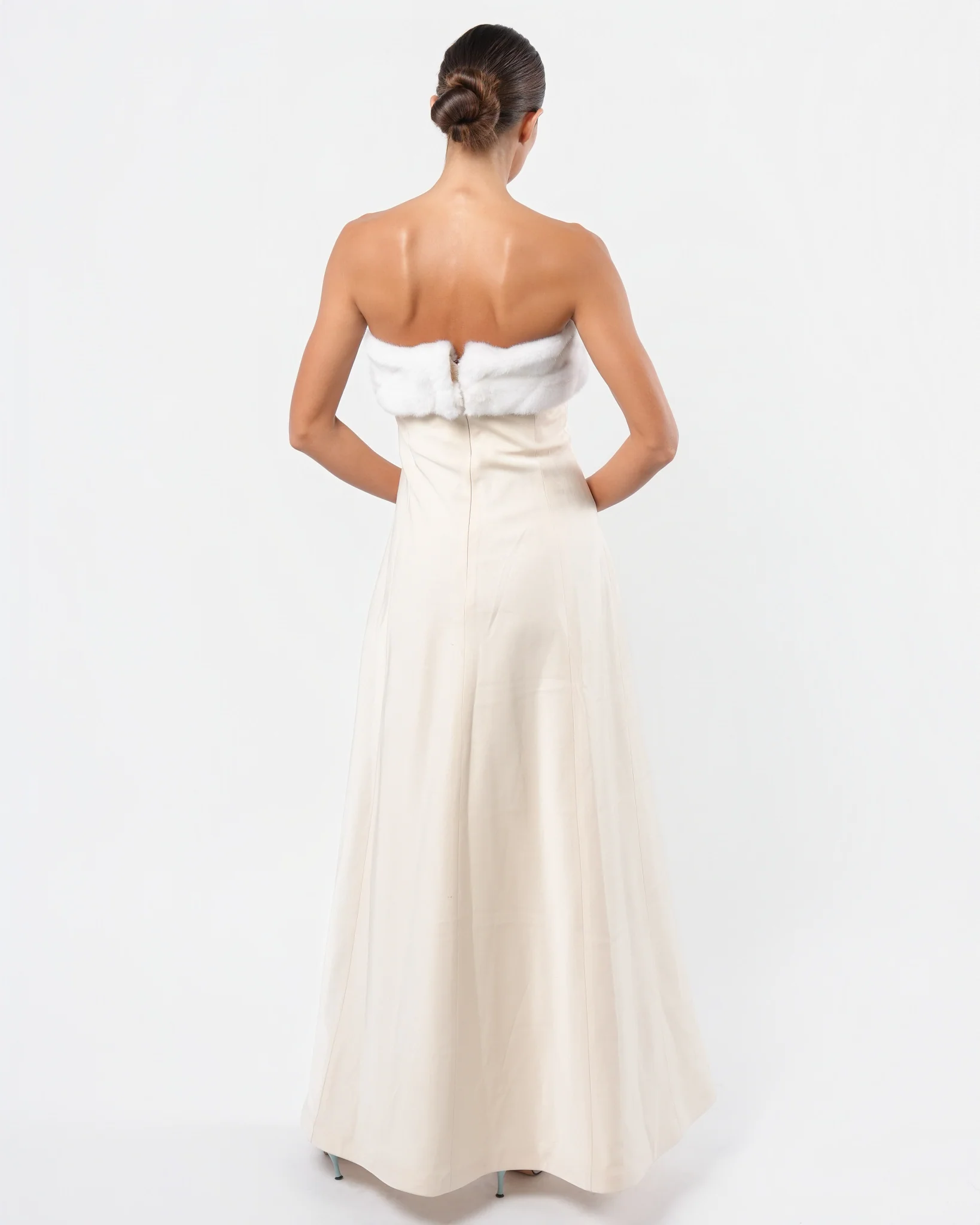 Faux Fur Trimmed Gown - Image 6