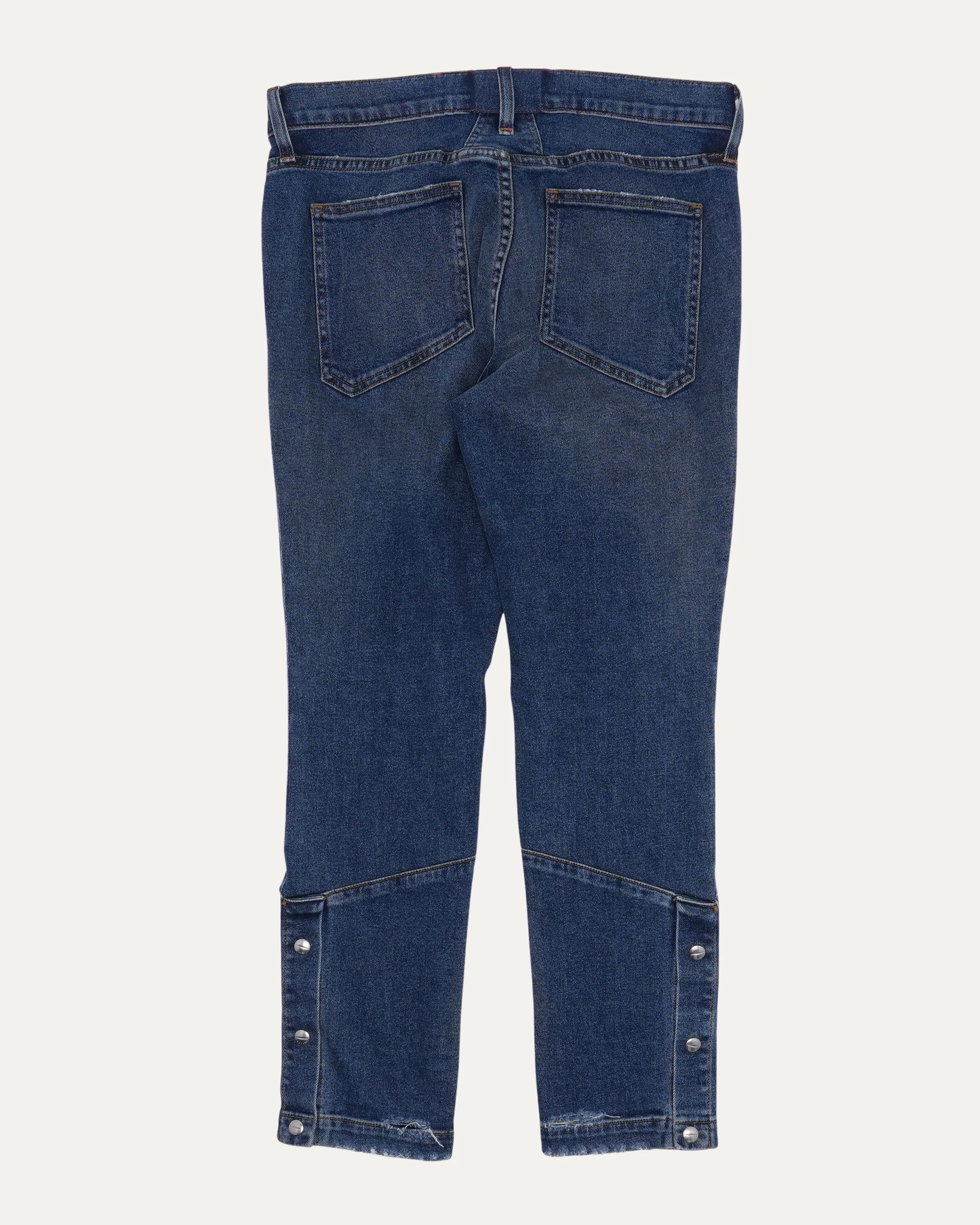 Snap Button Hem Jeans - Image 2