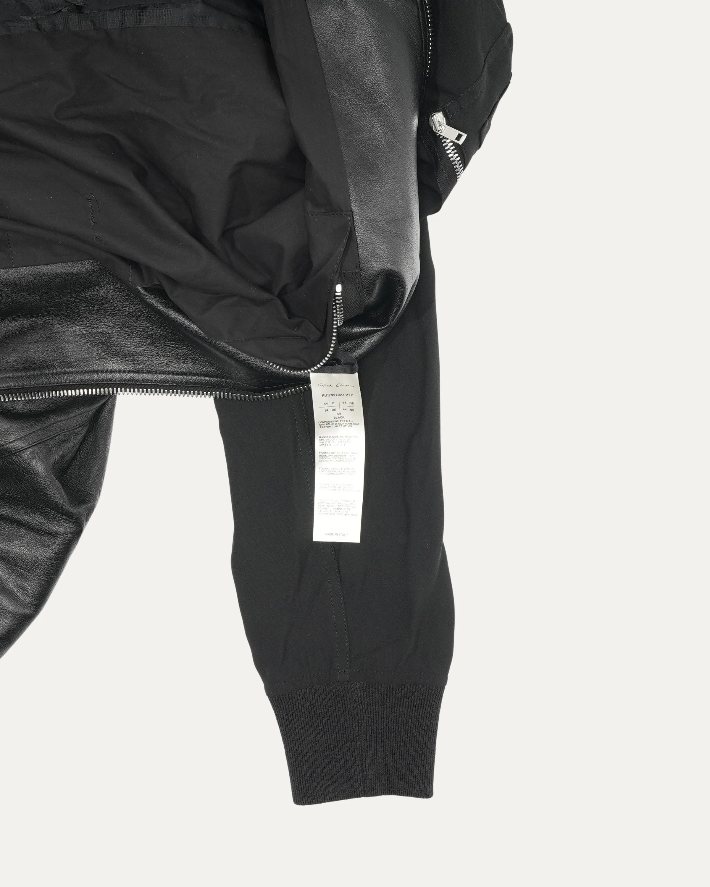 Leather Contrast Raglan Bomber - Image 3