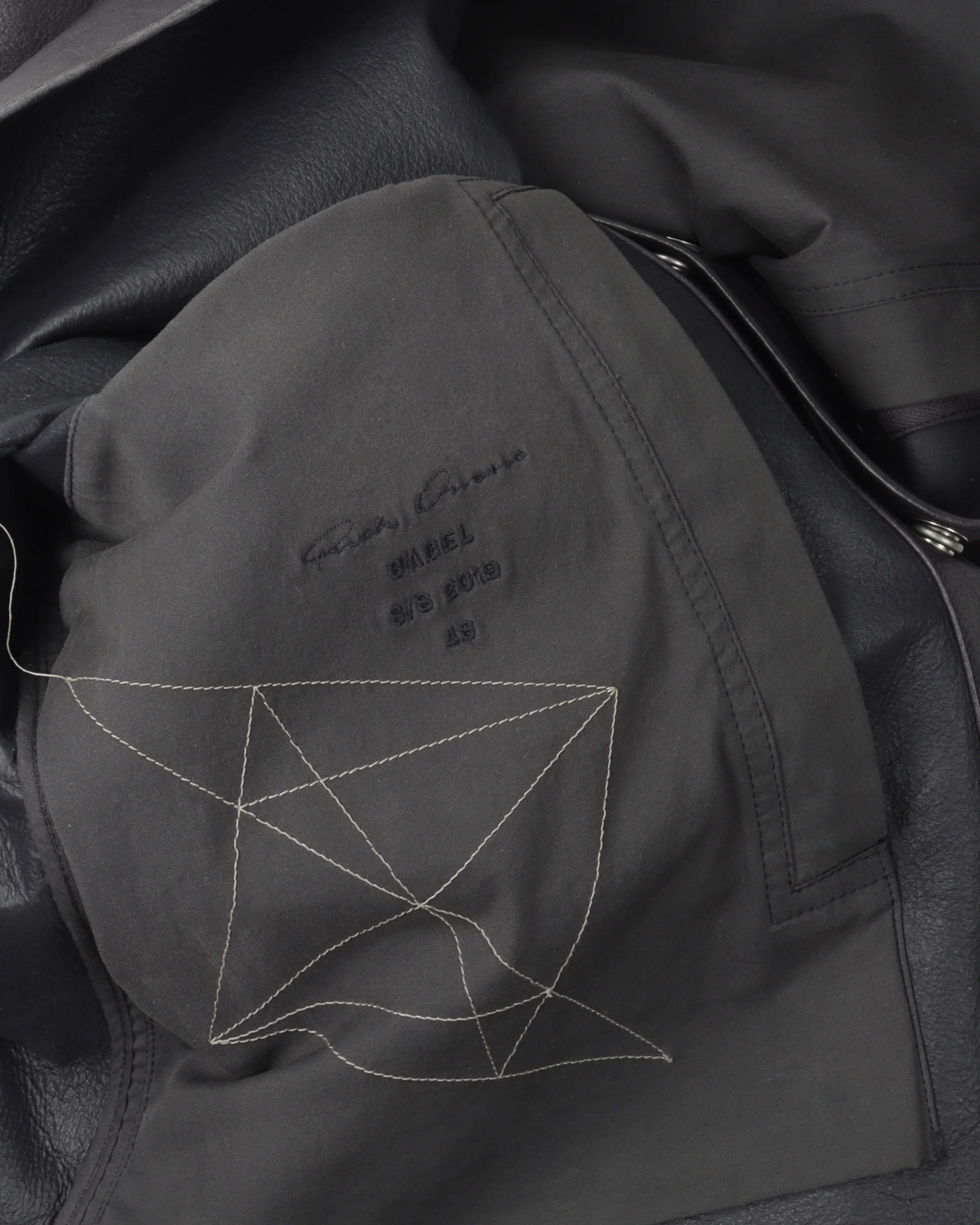 SS19 BABEL Flap Pocket Leather Shirt Jacket - Image 3