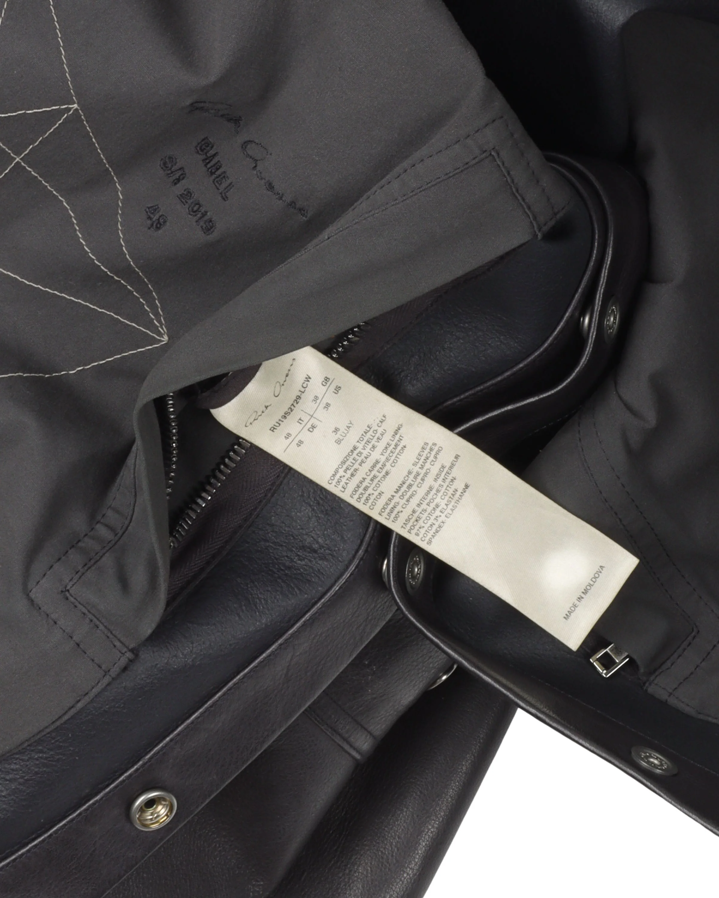 SS19 BABEL Flap Pocket Leather Shirt Jacket - Image 4