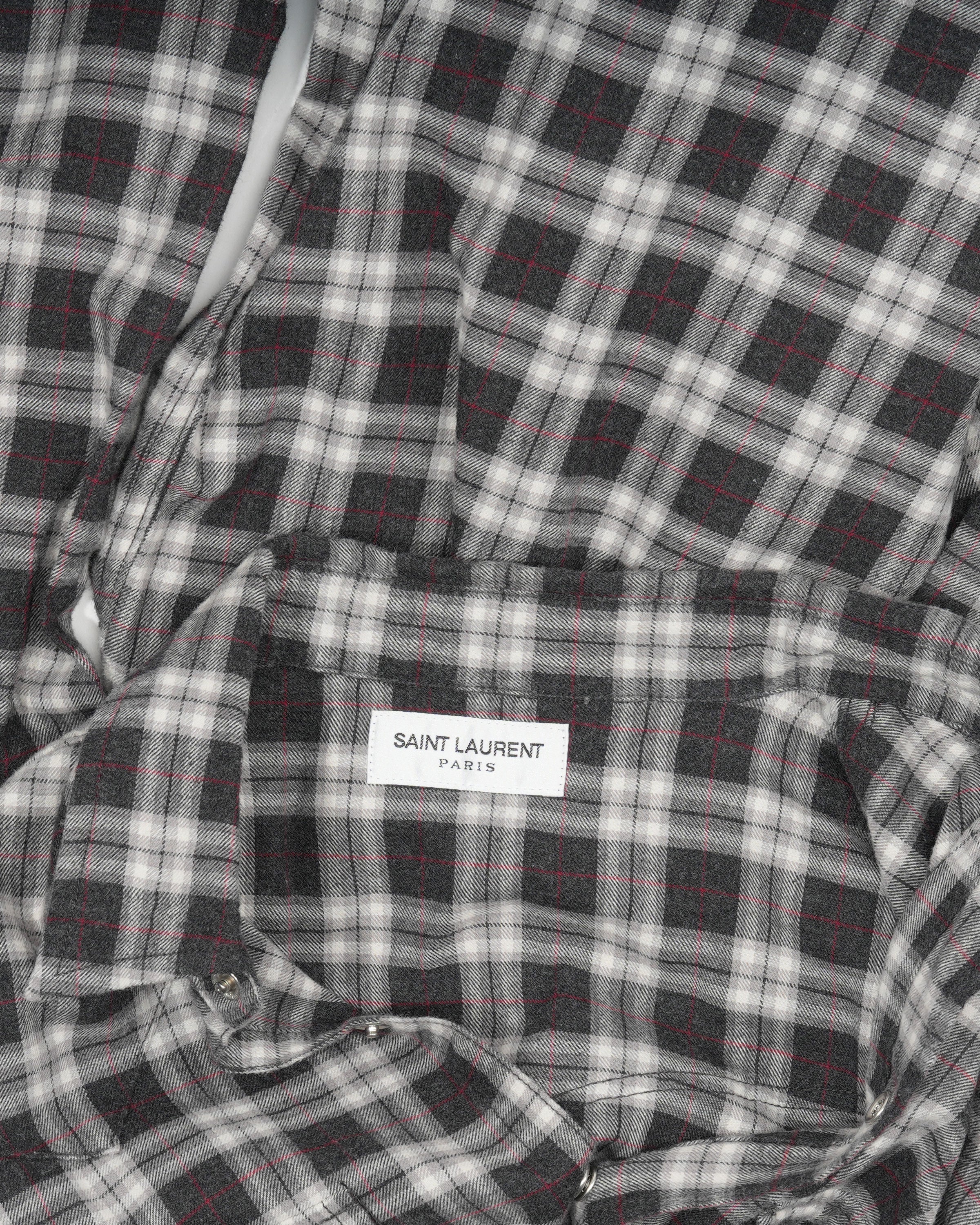Raw Hem Western Flannel Shirt - Image 3