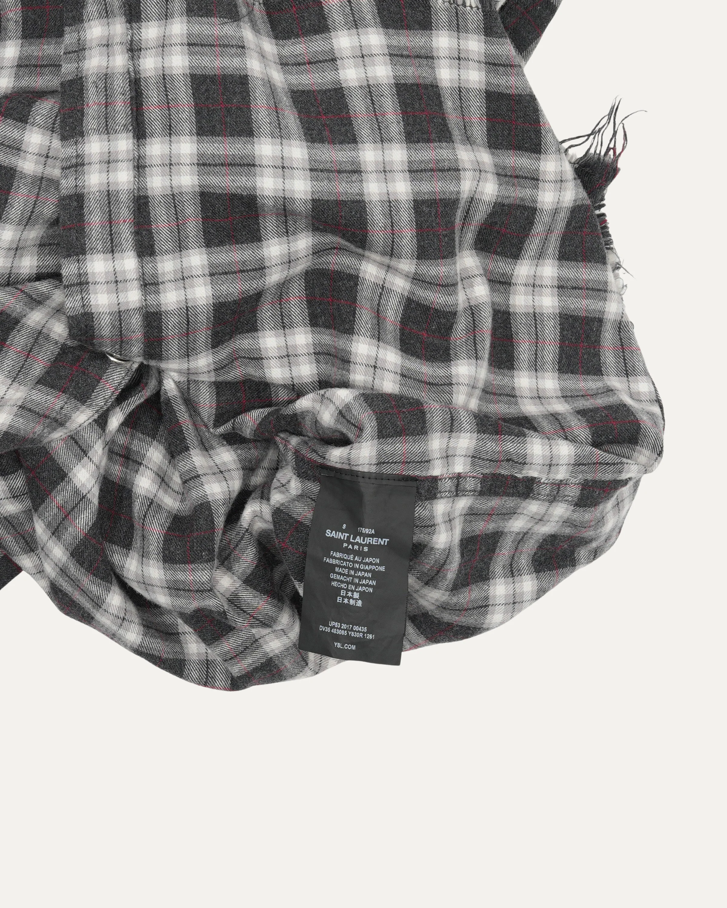 Raw Hem Western Flannel Shirt - Image 4