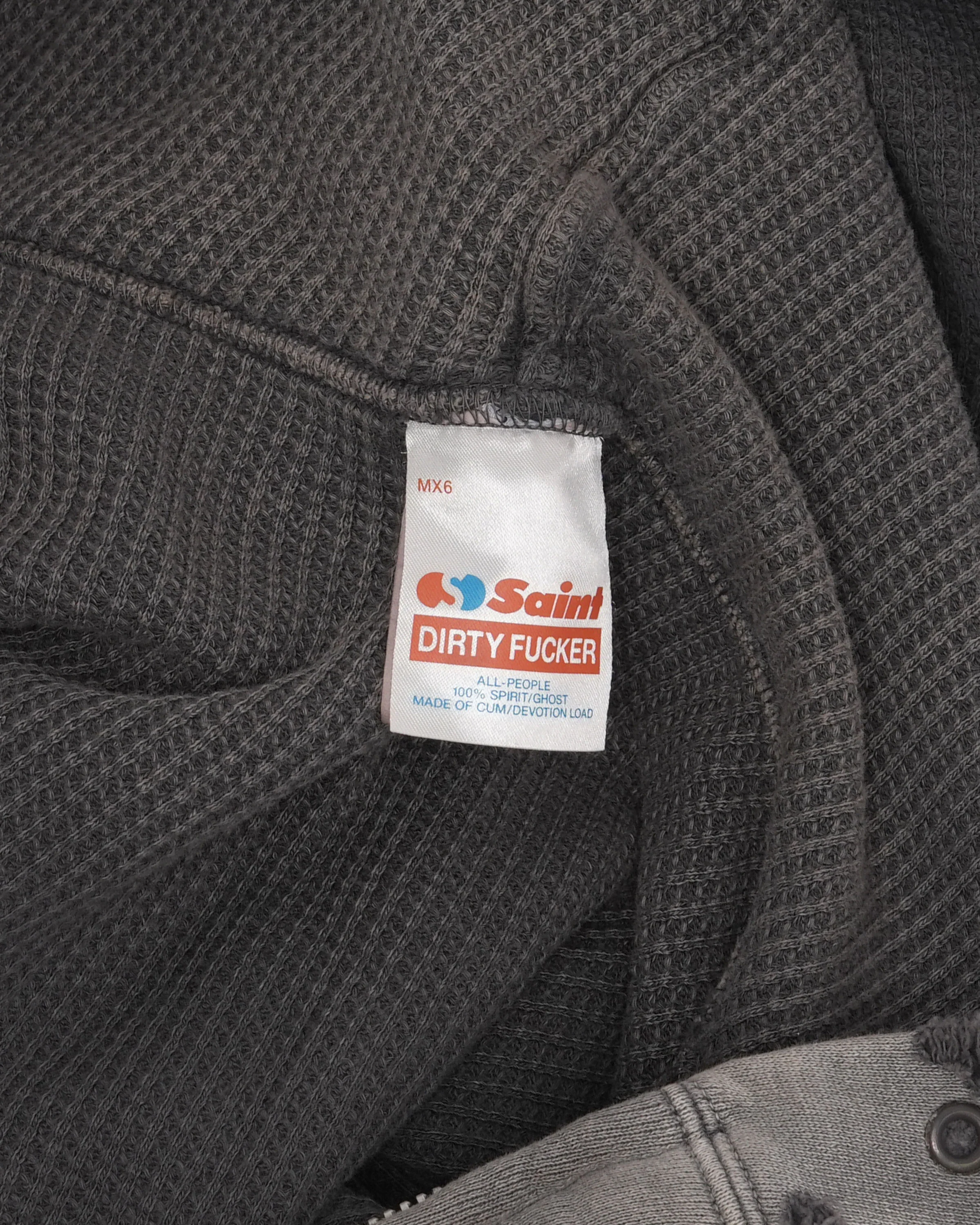 Distressed Thermal Lined Zip Up Hoodie - Image 3
