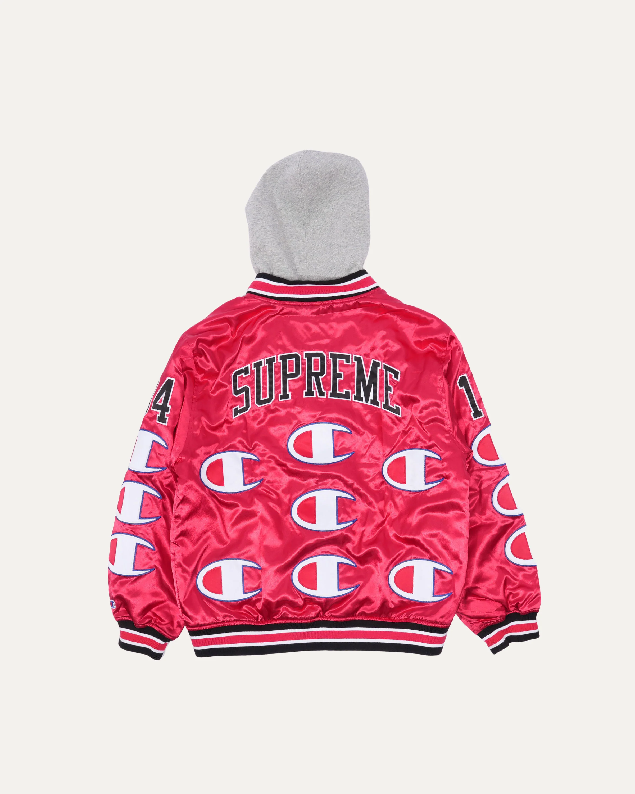 Champion Hooded Satin Varsity Jacket - Image 2