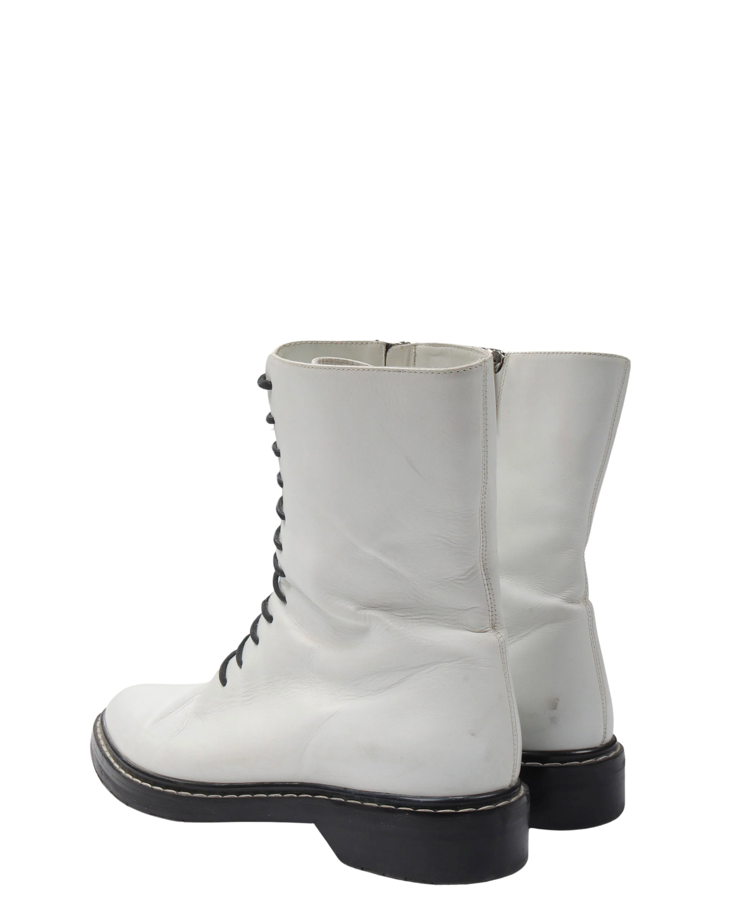 Leather Combat Boots - Image 3