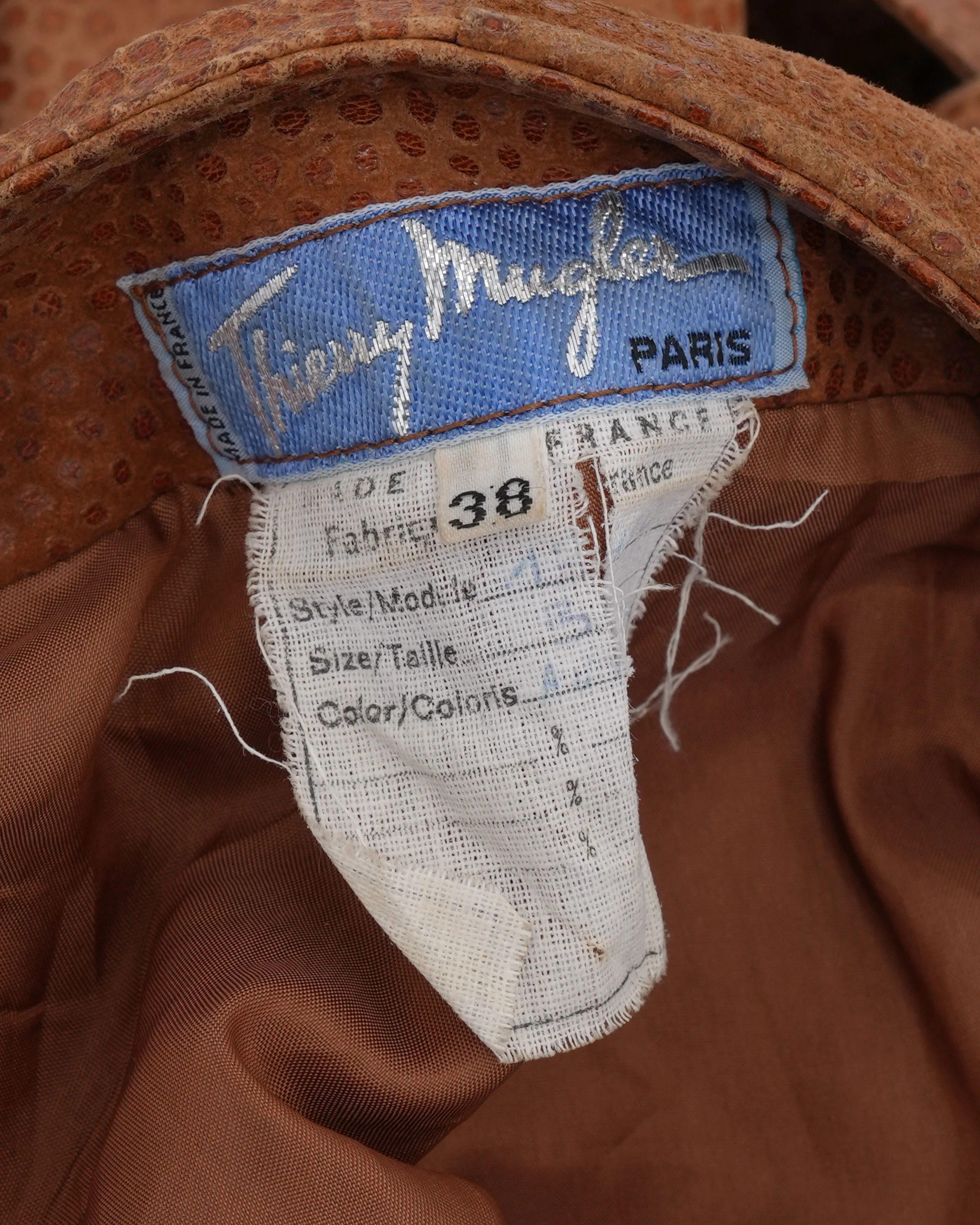 Embossed Leather Jacket - Image 9