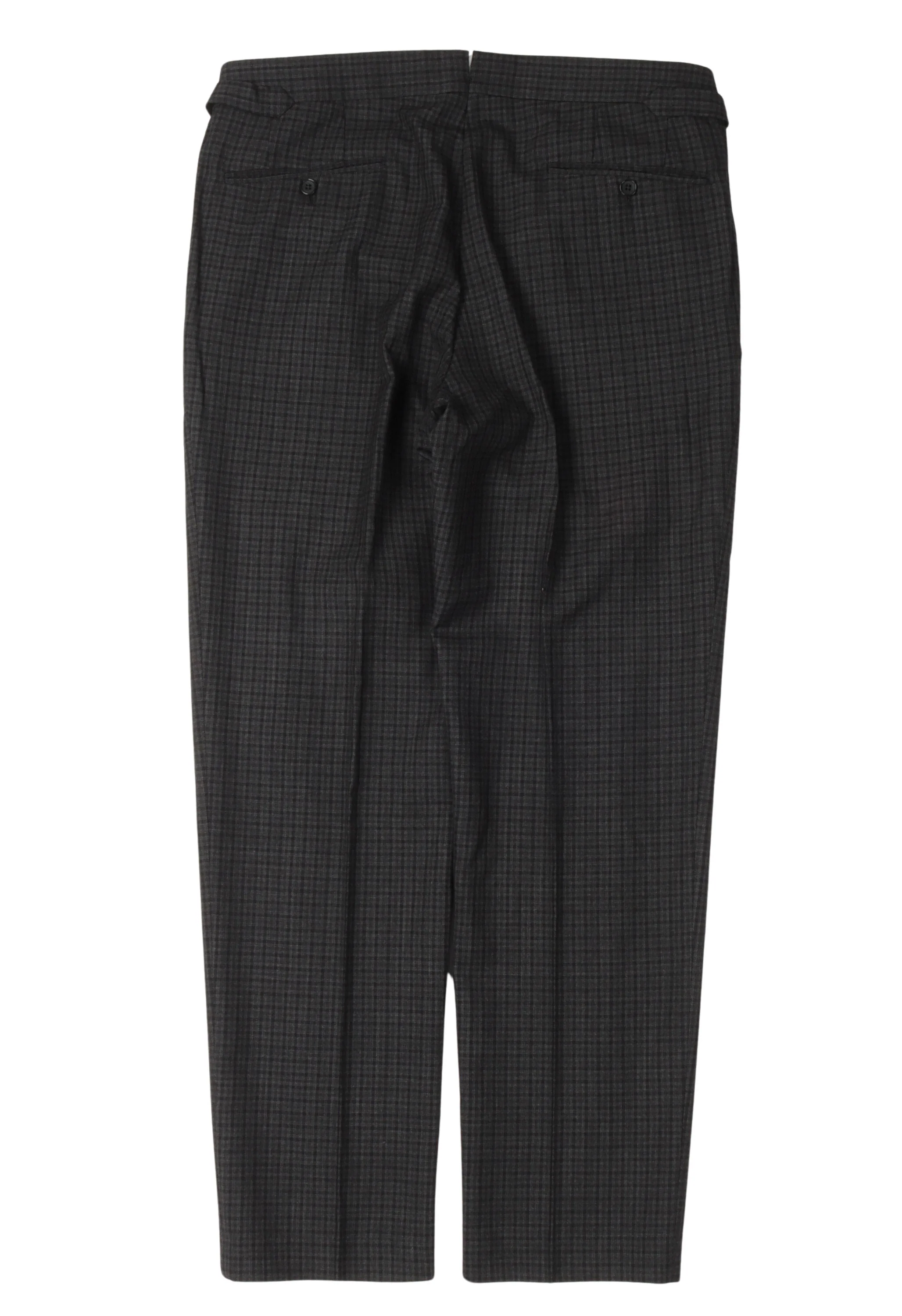Plaid Pattern Wool Trousers - Image 2
